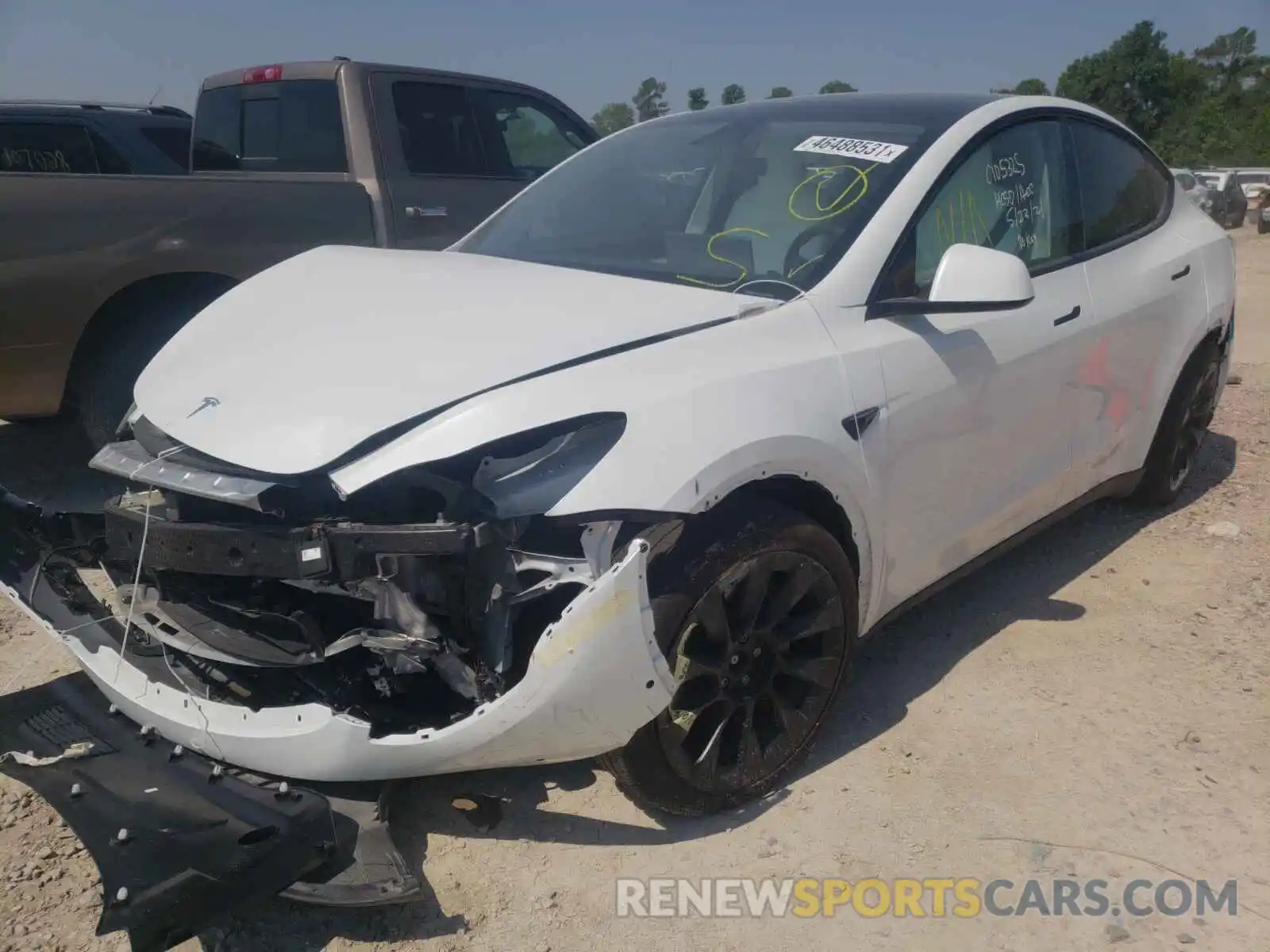 2 Photograph of a damaged car 5YJYGDEE7MF100596 TESLA MODEL Y 2021