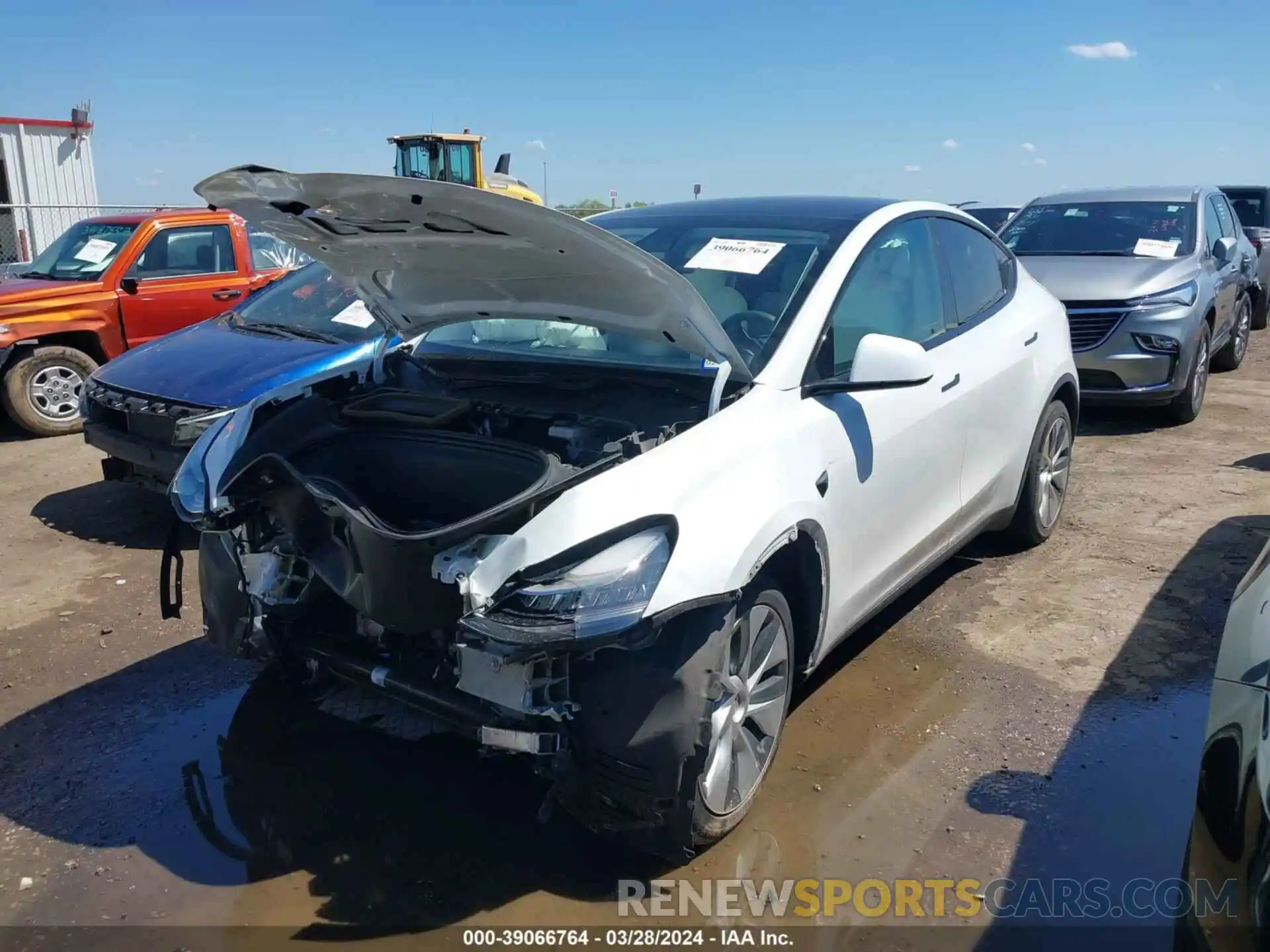 2 Photograph of a damaged car 5YJYGDEE7MF105264 TESLA MODEL Y 2021