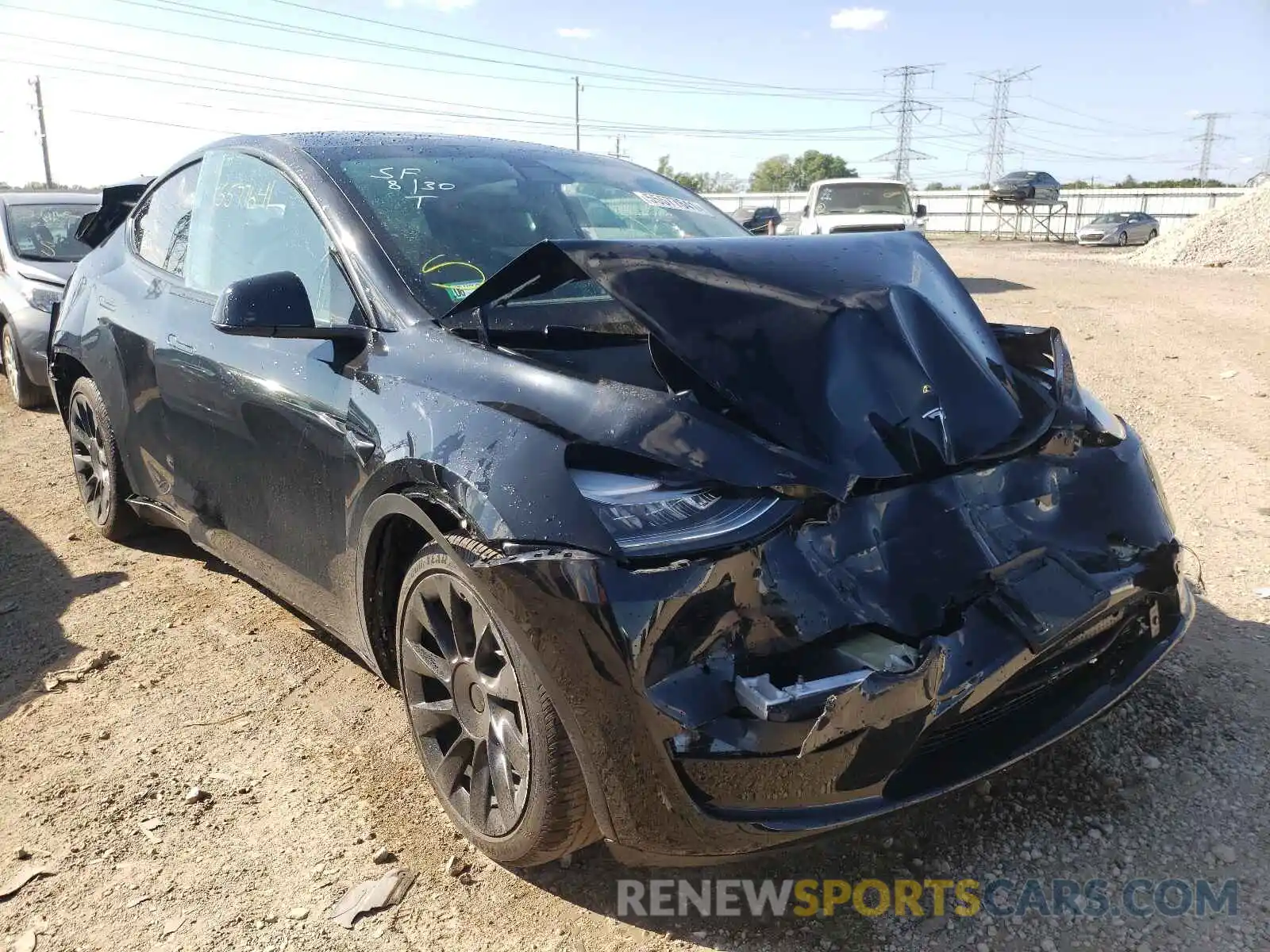 1 Photograph of a damaged car 5YJYGDEE7MF115678 TESLA MODEL Y 2021