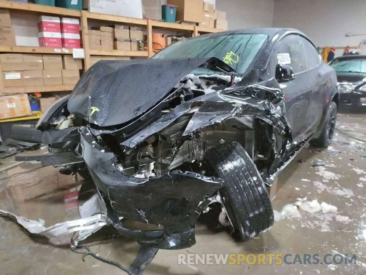 2 Photograph of a damaged car 5YJYGDEE7MF115728 TESLA MODEL Y 2021