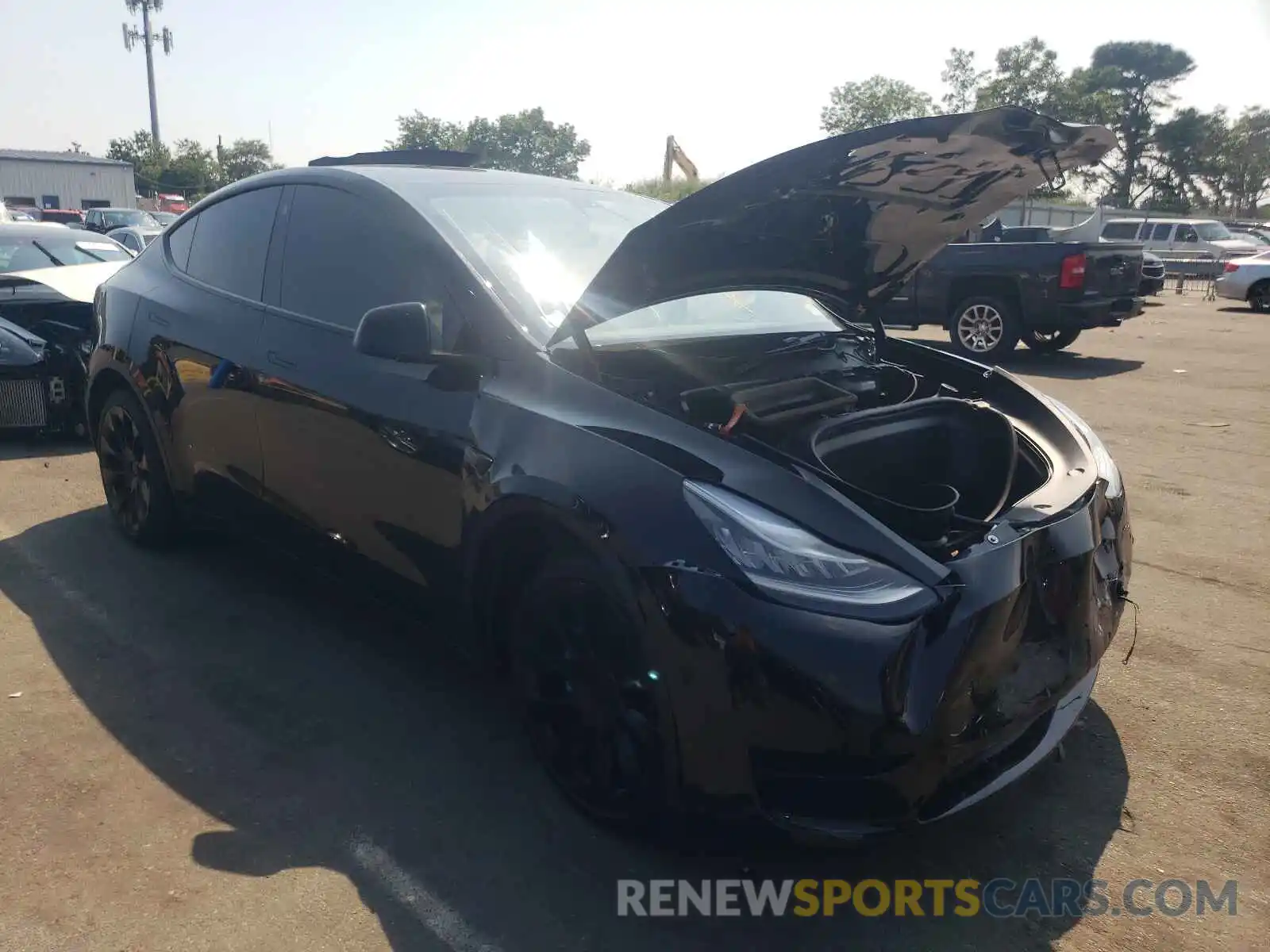 1 Photograph of a damaged car 5YJYGDEE7MF115731 TESLA MODEL Y 2021