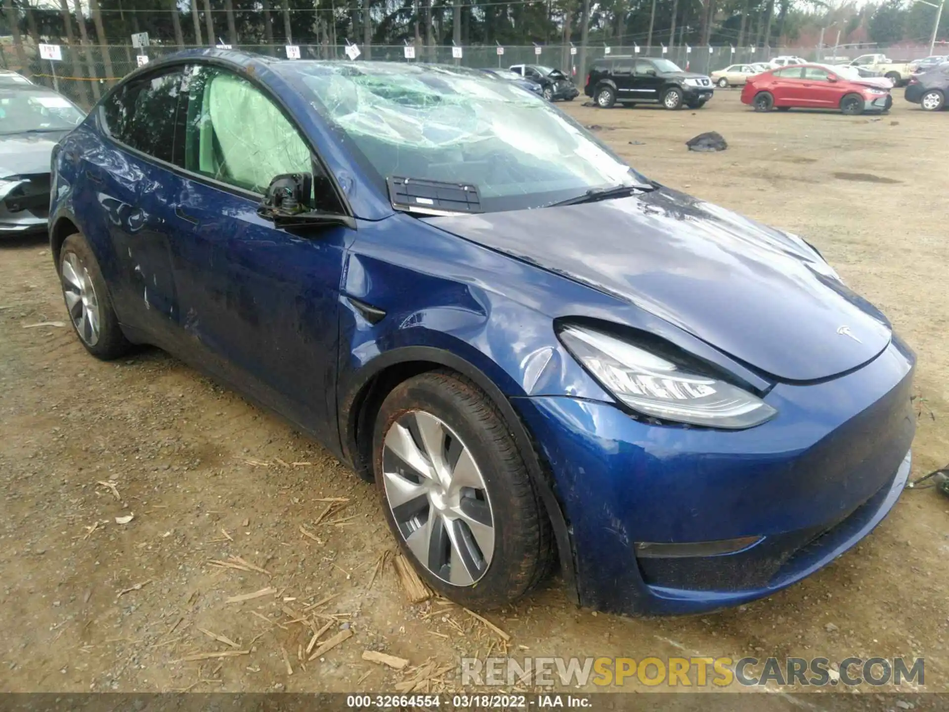 1 Photograph of a damaged car 5YJYGDEE7MF124803 TESLA MODEL Y 2021