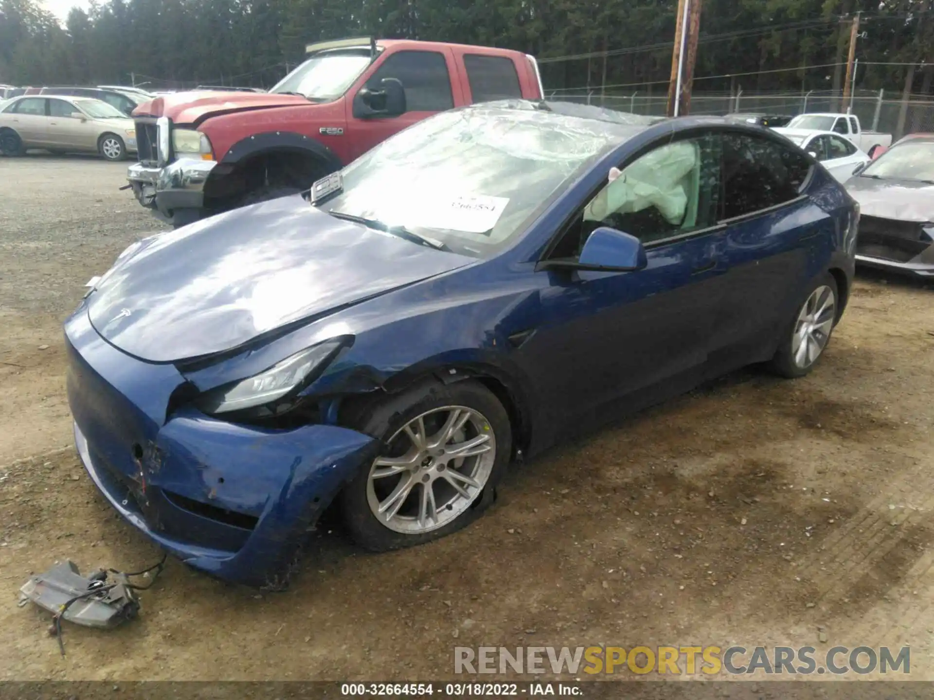 2 Photograph of a damaged car 5YJYGDEE7MF124803 TESLA MODEL Y 2021