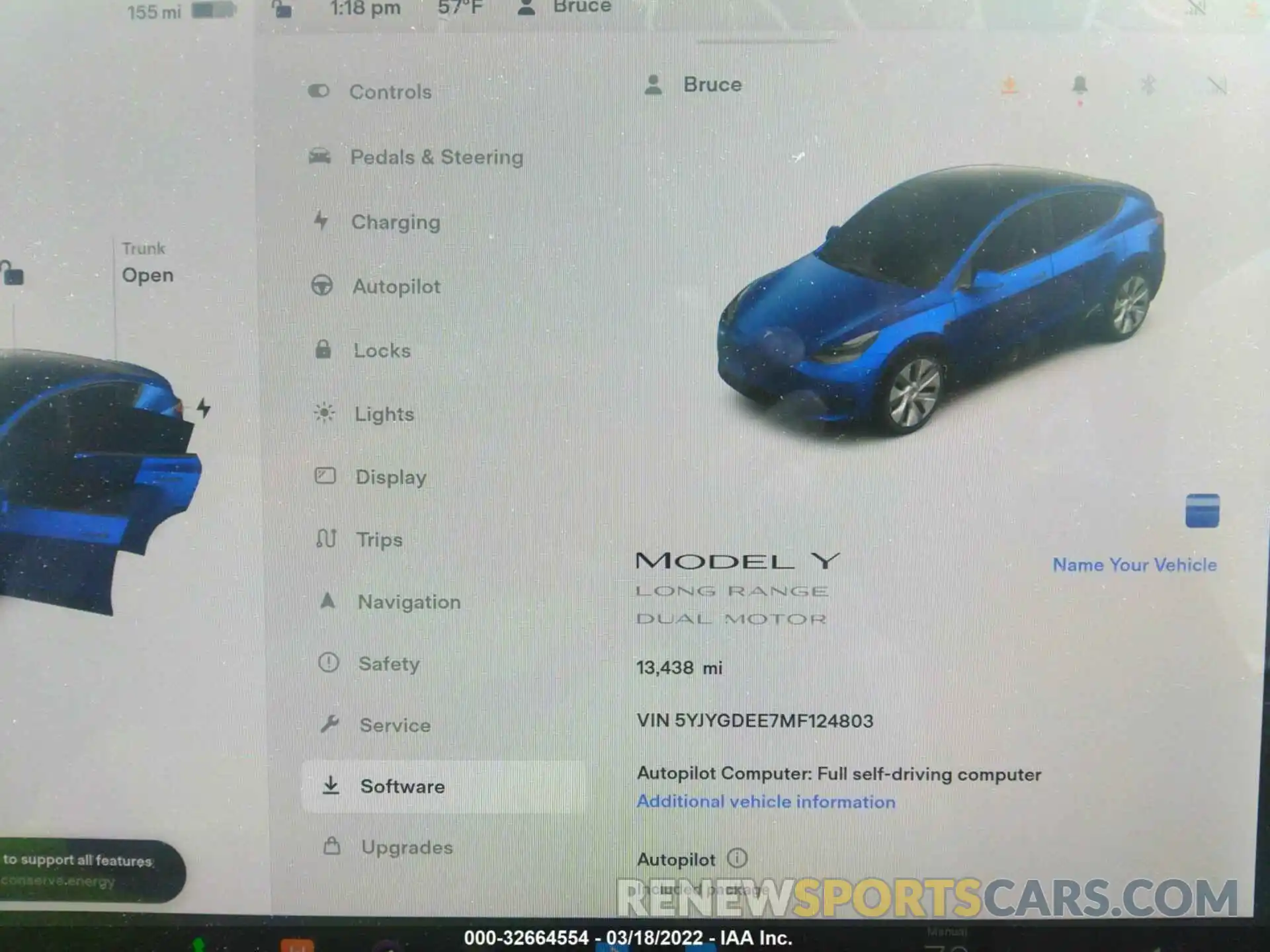 7 Photograph of a damaged car 5YJYGDEE7MF124803 TESLA MODEL Y 2021