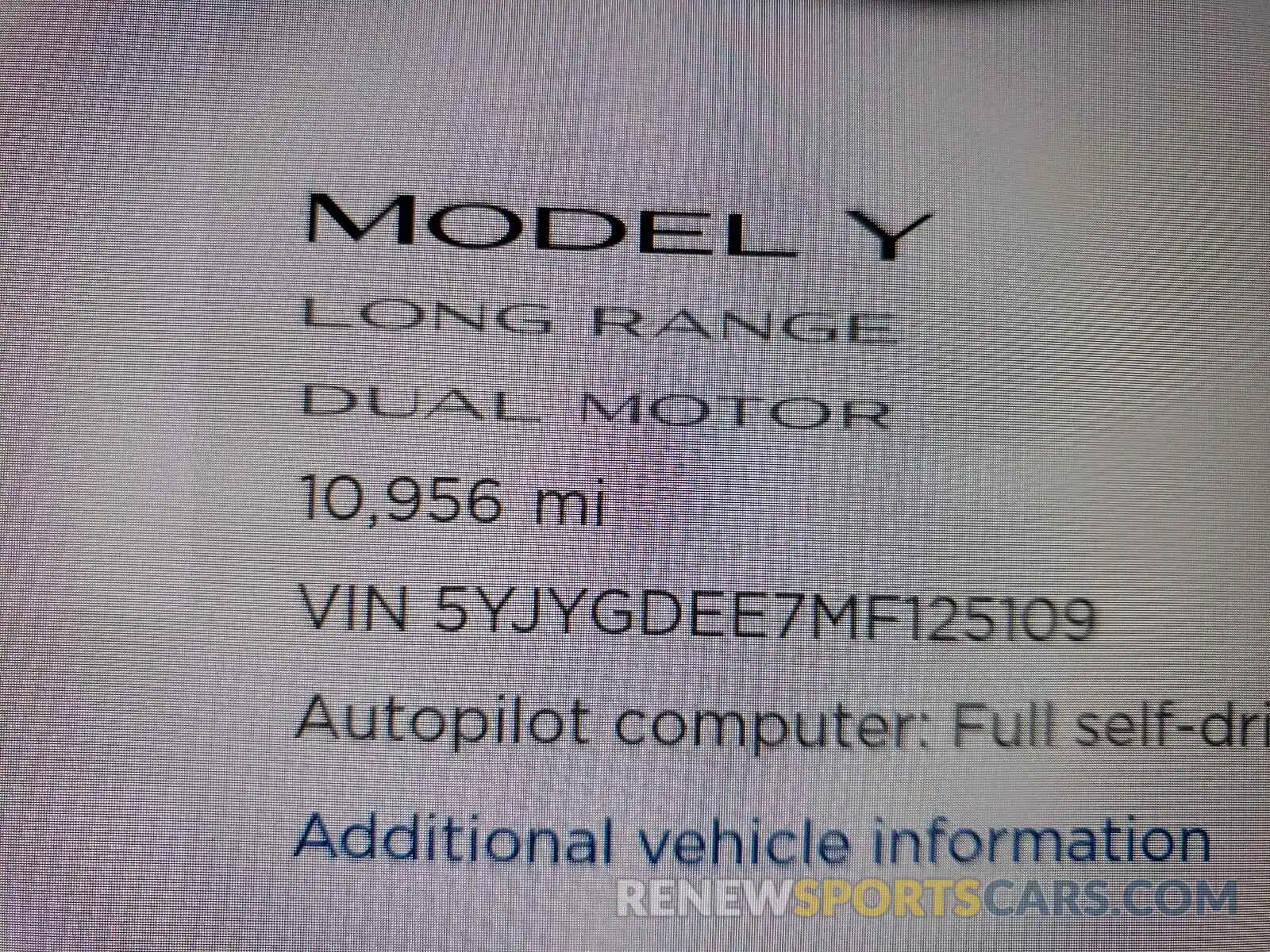 8 Photograph of a damaged car 5YJYGDEE7MF125109 TESLA MODEL Y 2021