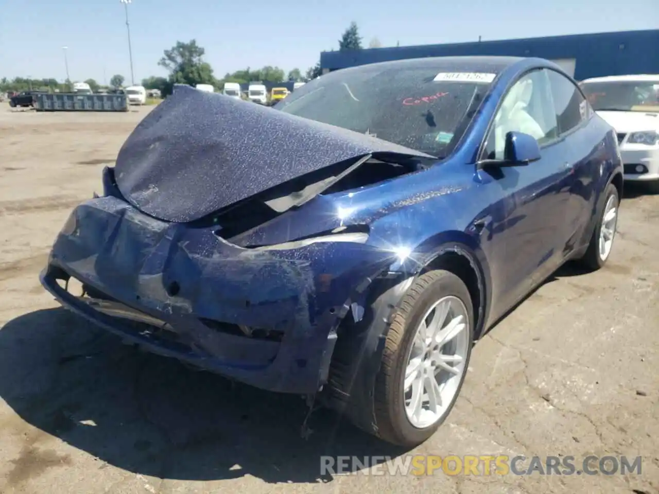 2 Photograph of a damaged car 5YJYGDEE7MF131489 TESLA MODEL Y 2021