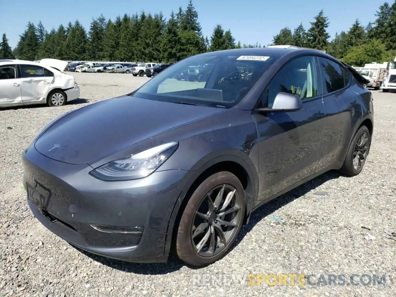 2 Фотография поврежденного автомобиля 5YJYGDEE7MF139270 TESLA MODEL Y 2021