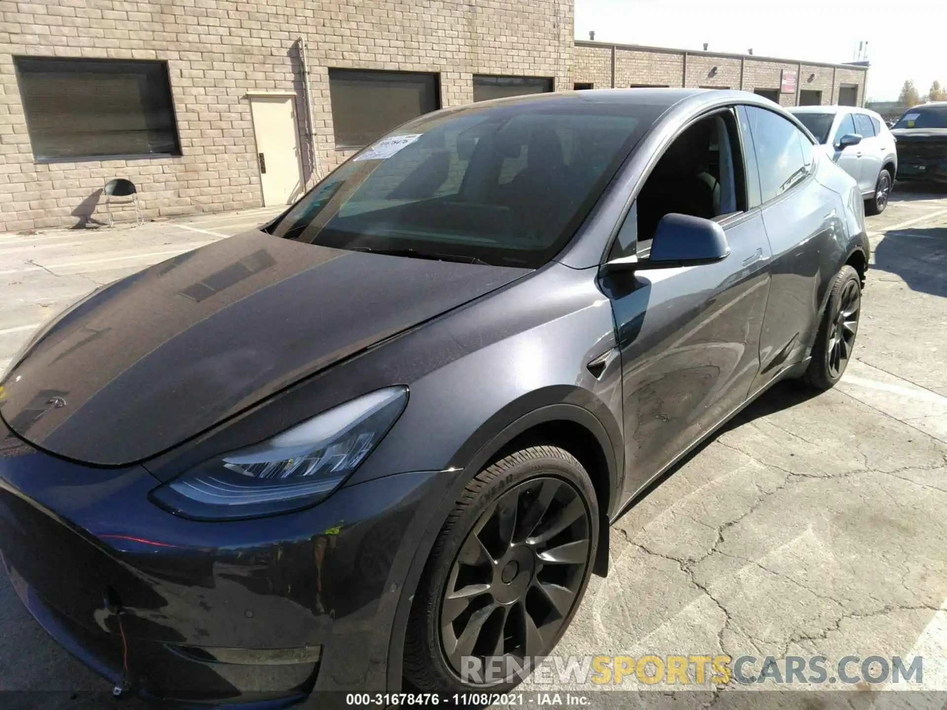 2 Фотография поврежденного автомобиля 5YJYGDEE7MF152911 TESLA MODEL Y 2021