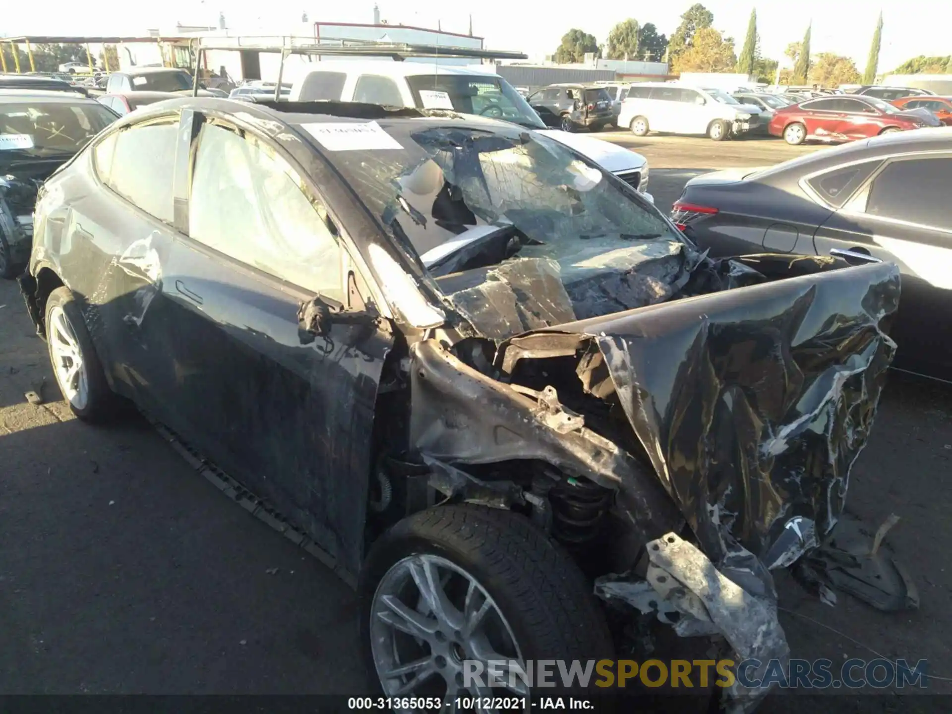 1 Photograph of a damaged car 5YJYGDEE7MF158563 TESLA MODEL Y 2021