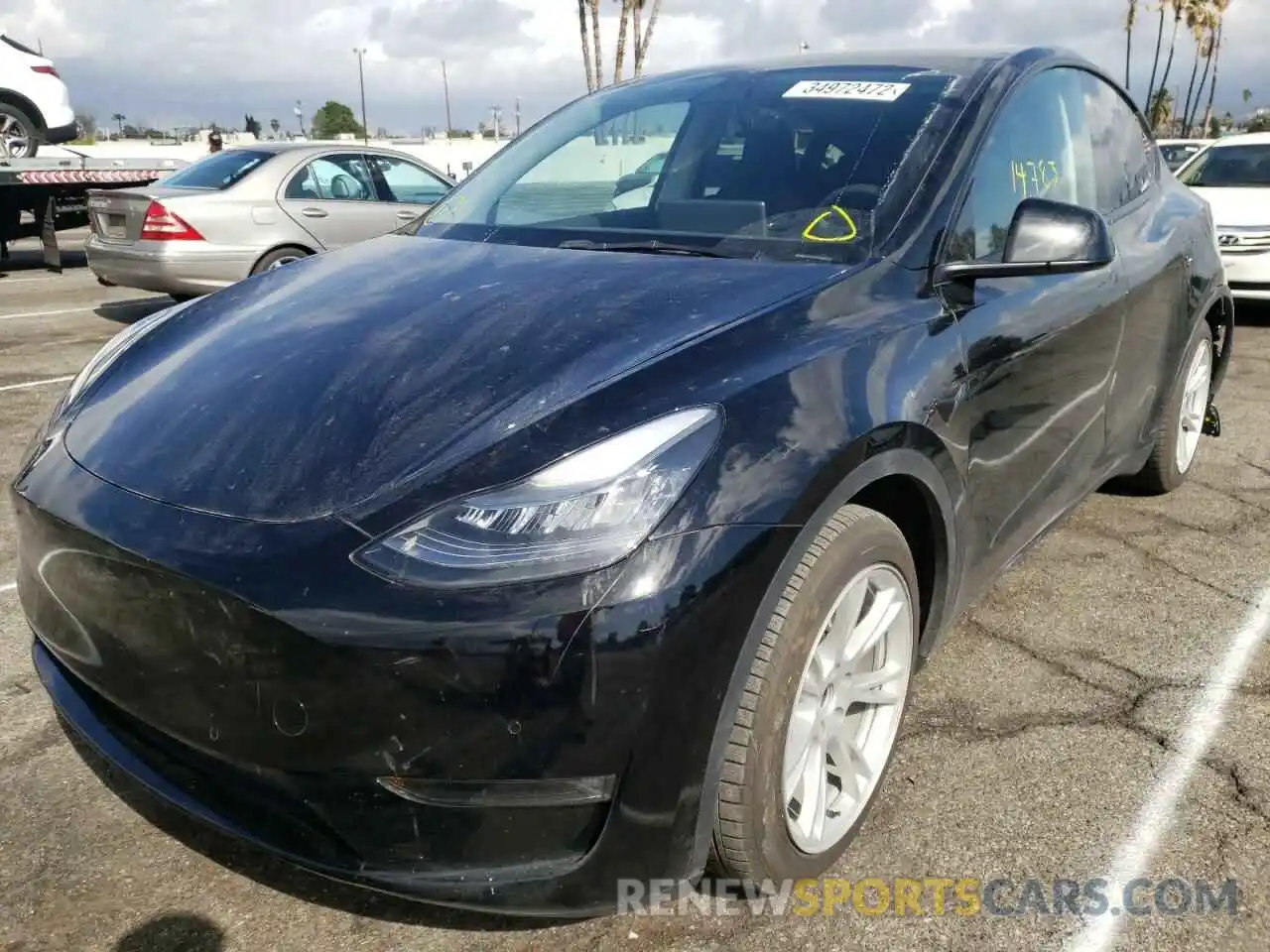 2 Photograph of a damaged car 5YJYGDEE7MF161155 TESLA MODEL Y 2021