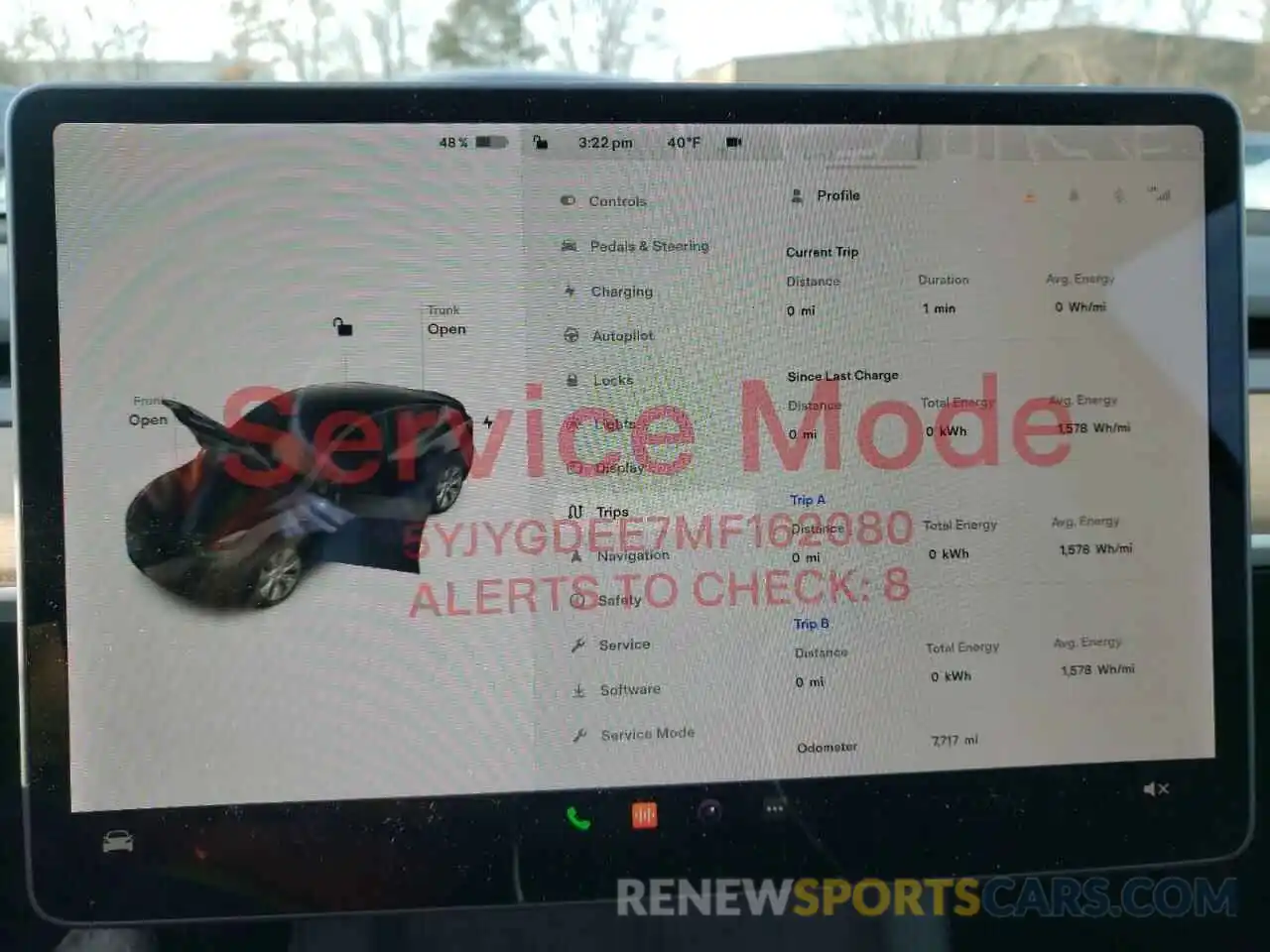 8 Photograph of a damaged car 5YJYGDEE7MF162080 TESLA MODEL Y 2021