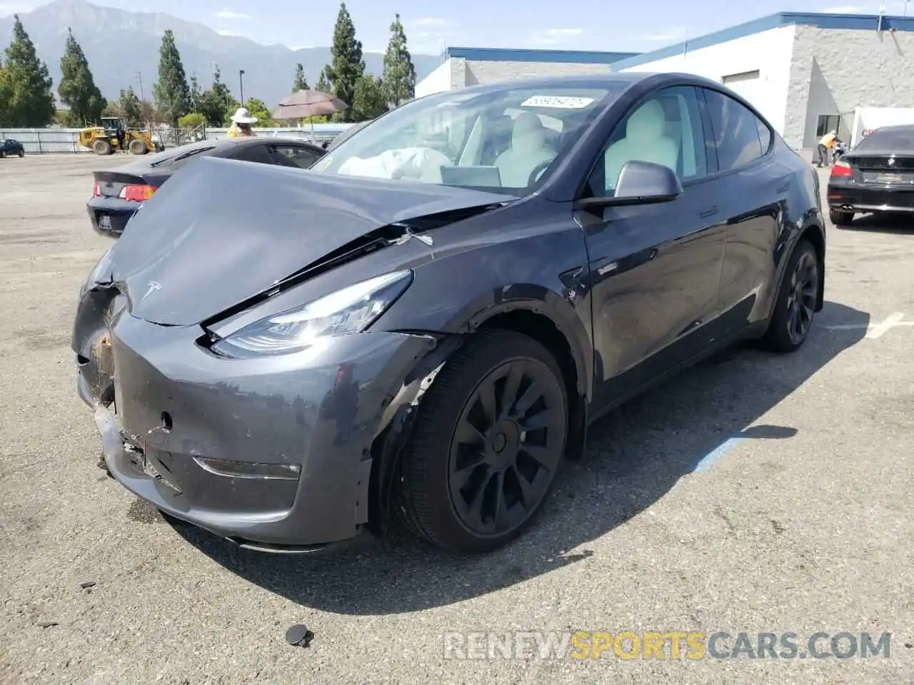 2 Фотография поврежденного автомобиля 5YJYGDEE7MF172995 TESLA MODEL Y 2021