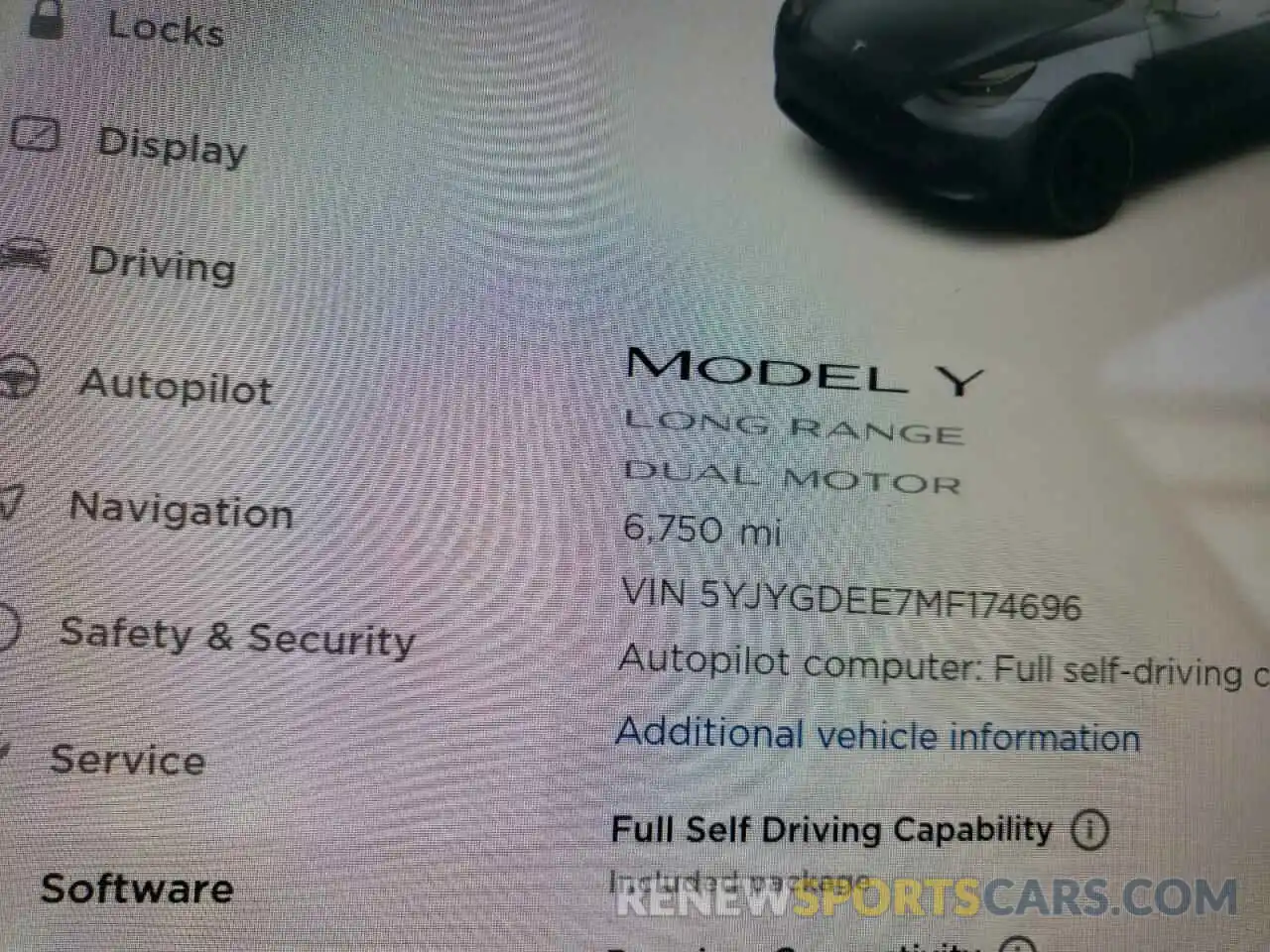 8 Photograph of a damaged car 5YJYGDEE7MF174696 TESLA MODEL Y 2021