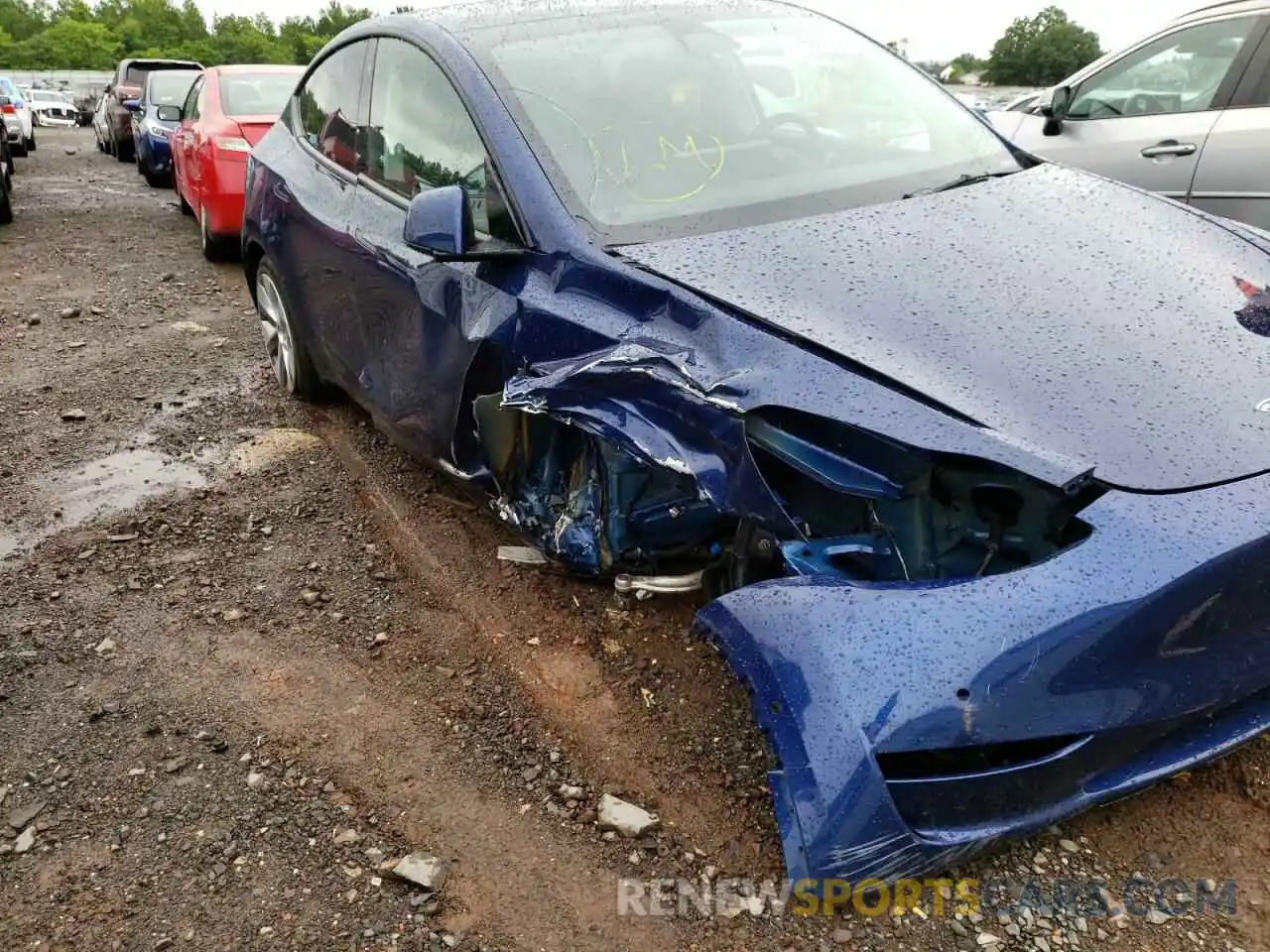 10 Фотография поврежденного автомобиля 5YJYGDEE7MF182278 TESLA MODEL Y 2021