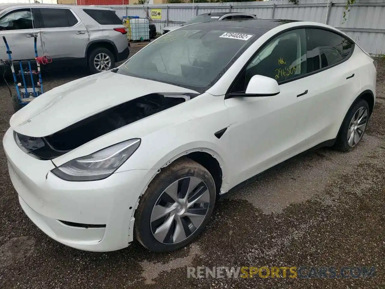 2 Фотография поврежденного автомобиля 5YJYGDEE7MF186640 TESLA MODEL Y 2021