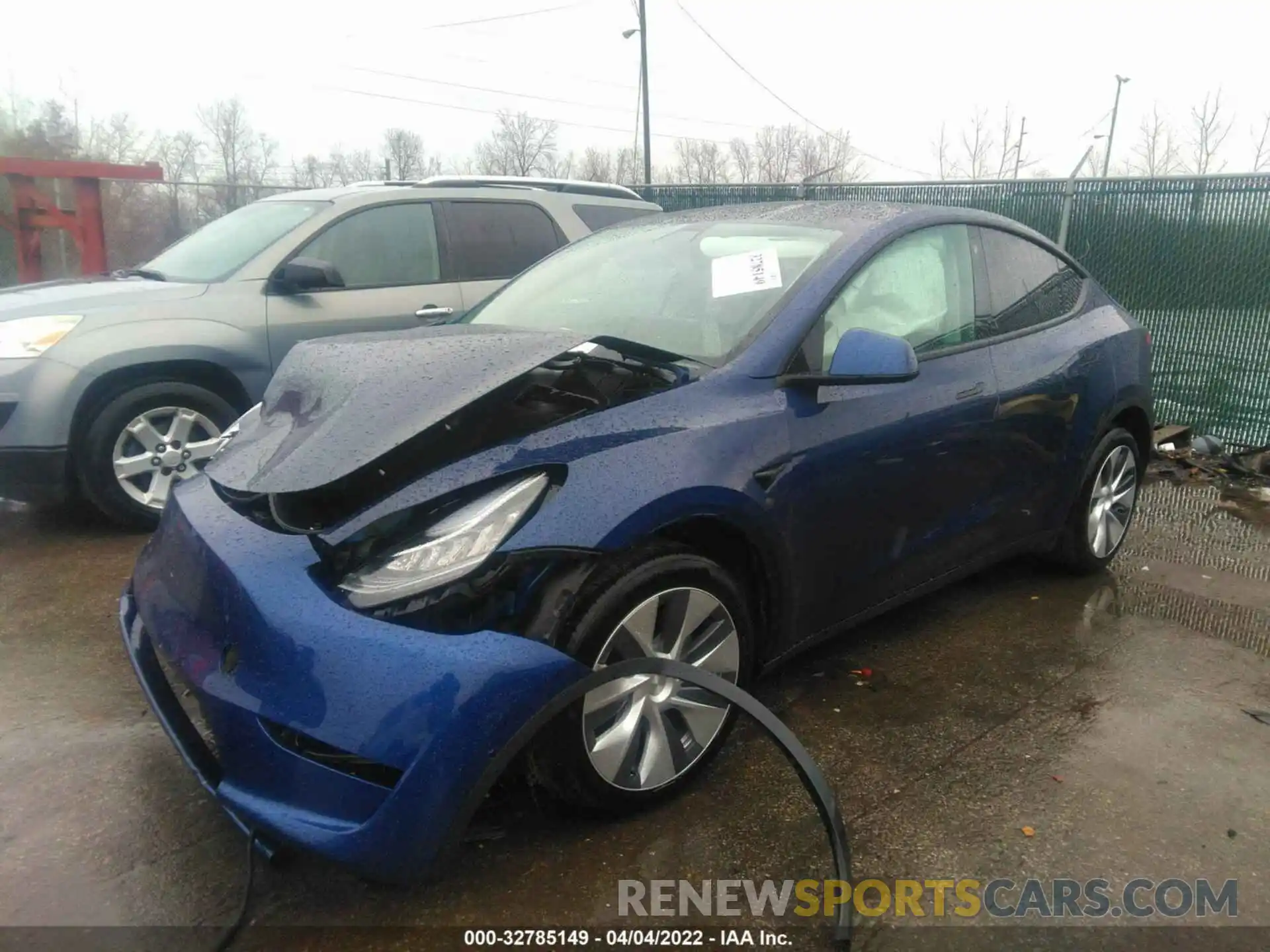 2 Photograph of a damaged car 5YJYGDEE7MF188226 TESLA MODEL Y 2021