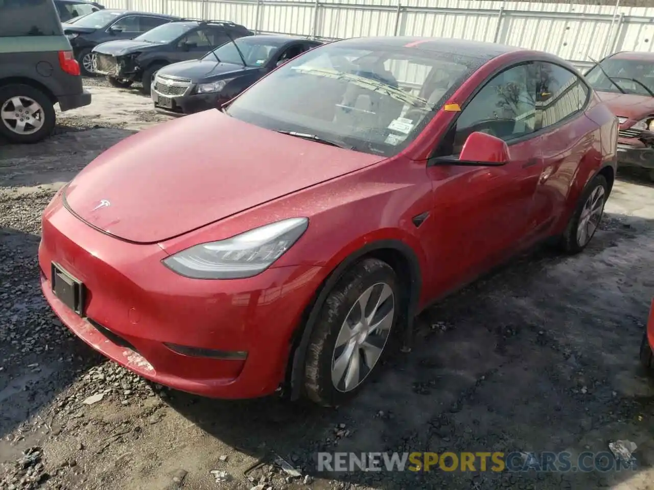 2 Фотография поврежденного автомобиля 5YJYGDEE7MF191109 TESLA MODEL Y 2021