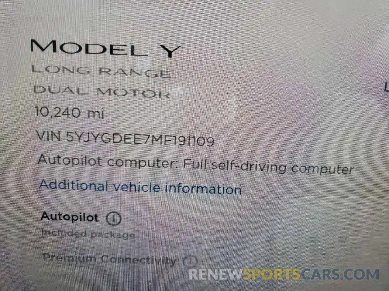 8 Photograph of a damaged car 5YJYGDEE7MF191109 TESLA MODEL Y 2021