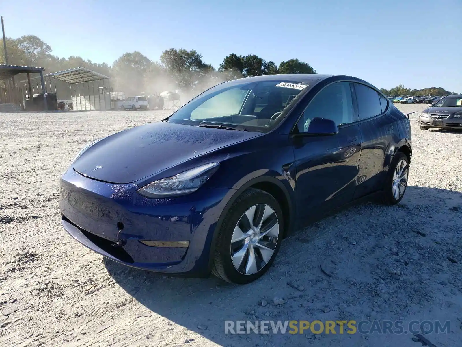 2 Photograph of a damaged car 5YJYGDEE7MF193569 TESLA MODEL Y 2021