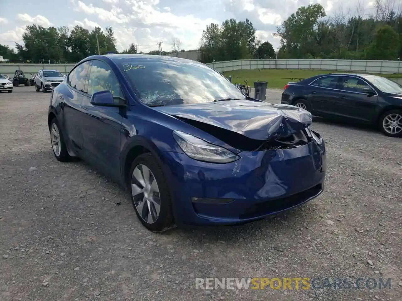 1 Photograph of a damaged car 5YJYGDEE7MF196035 TESLA MODEL Y 2021