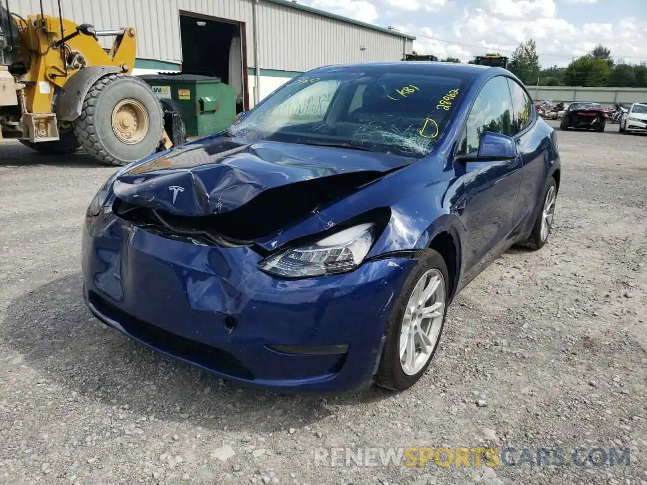 2 Photograph of a damaged car 5YJYGDEE7MF196035 TESLA MODEL Y 2021