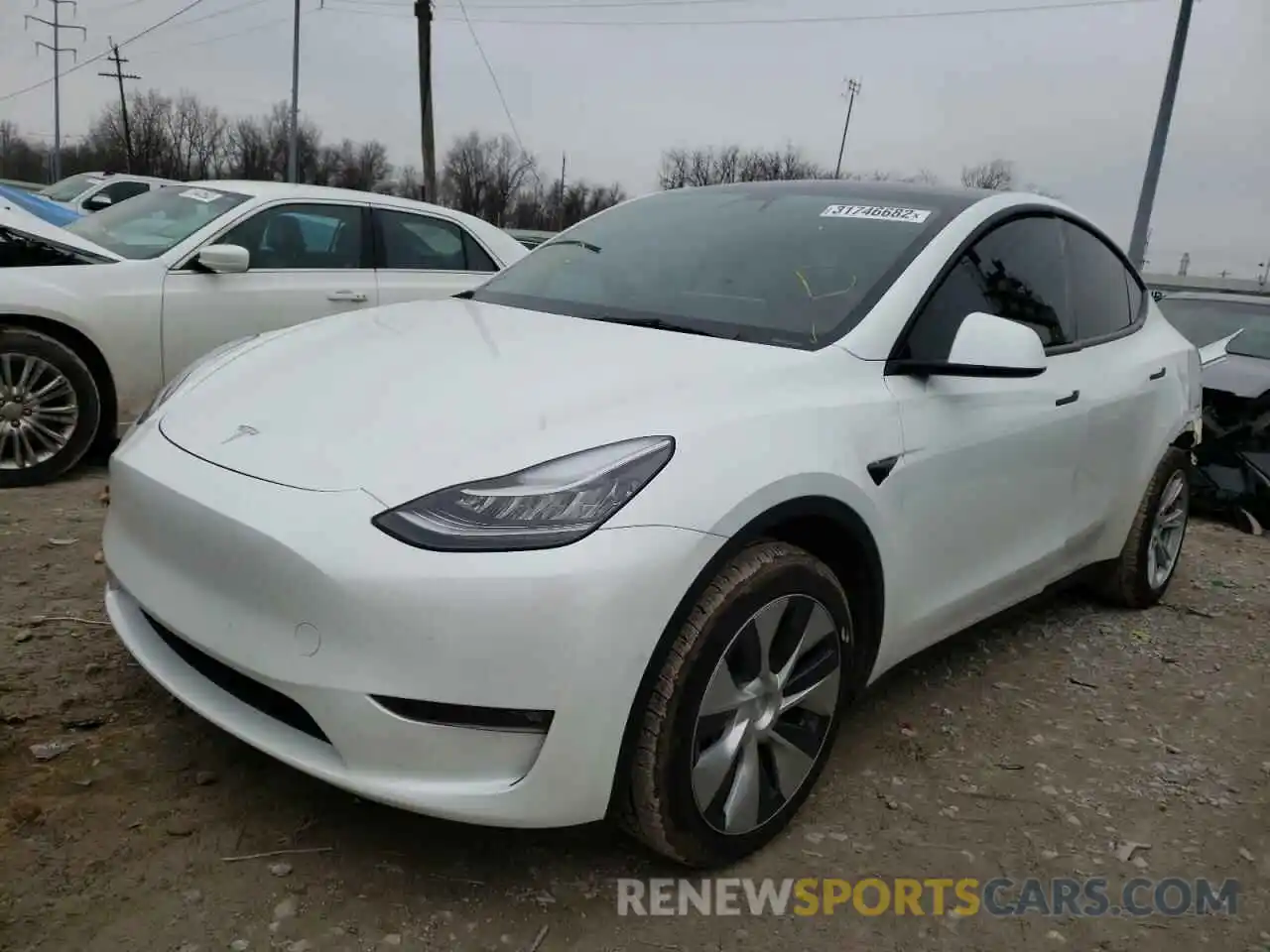 2 Фотография поврежденного автомобиля 5YJYGDEE7MF200214 TESLA MODEL Y 2021