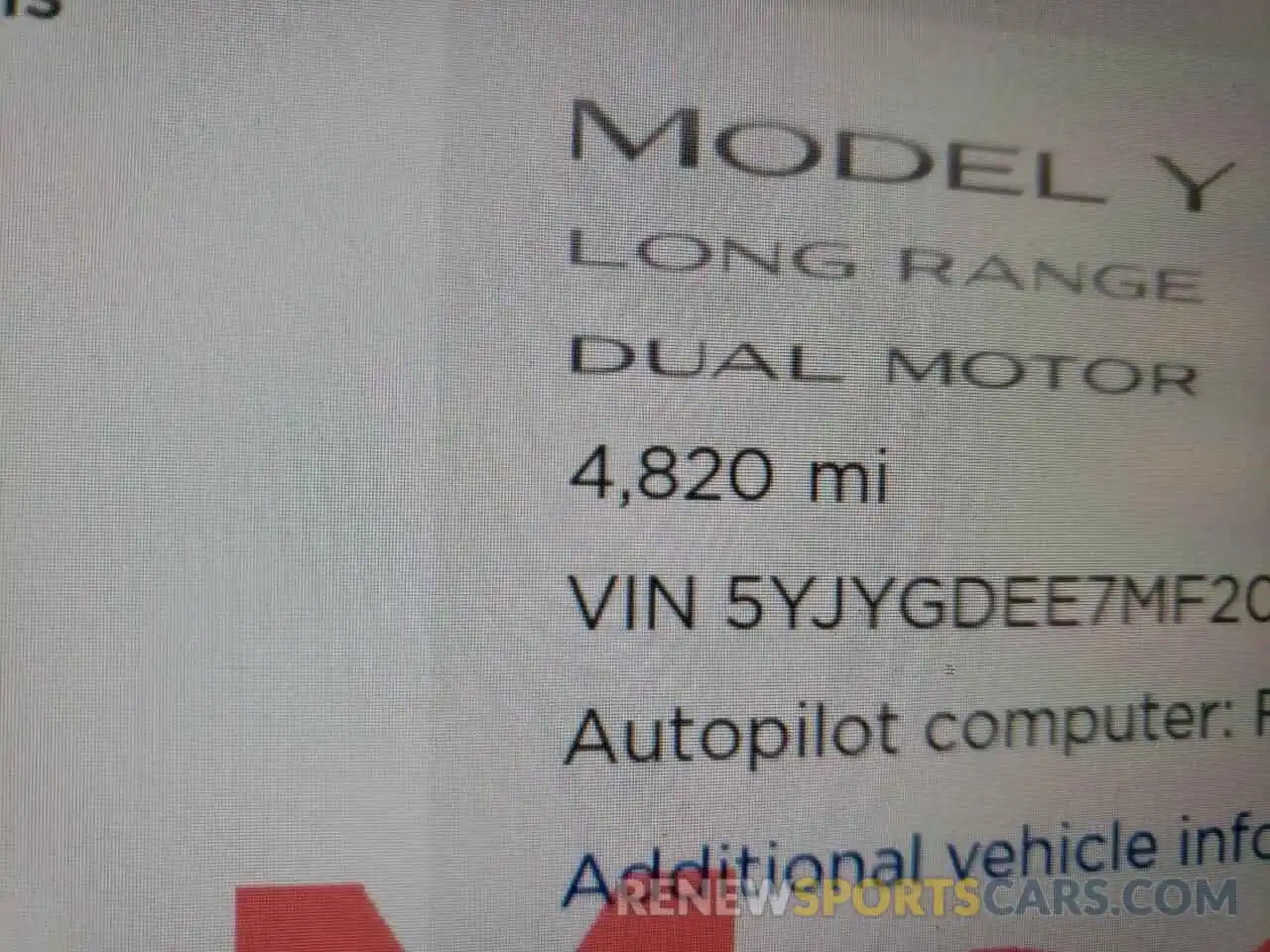 8 Фотография поврежденного автомобиля 5YJYGDEE7MF200214 TESLA MODEL Y 2021