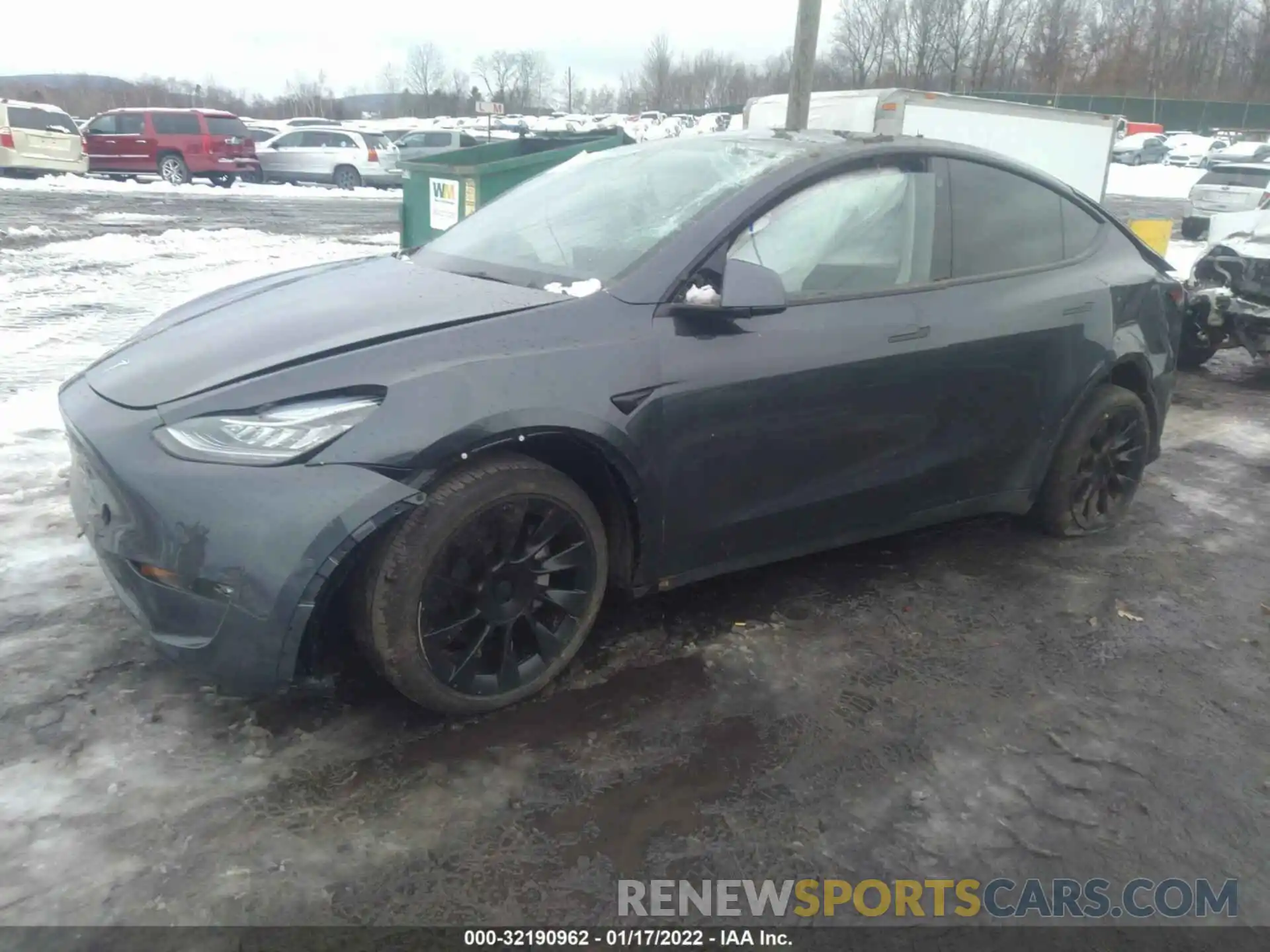 2 Фотография поврежденного автомобиля 5YJYGDEE7MF200990 TESLA MODEL Y 2021