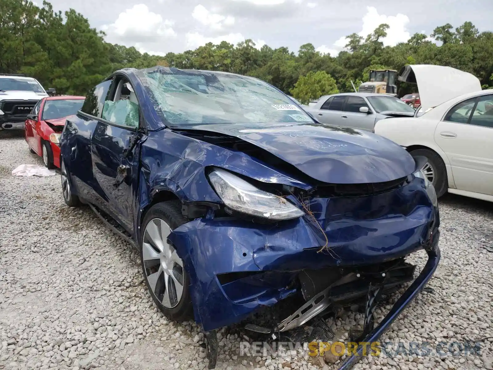 1 Photograph of a damaged car 5YJYGDEE7MF201430 TESLA MODEL Y 2021