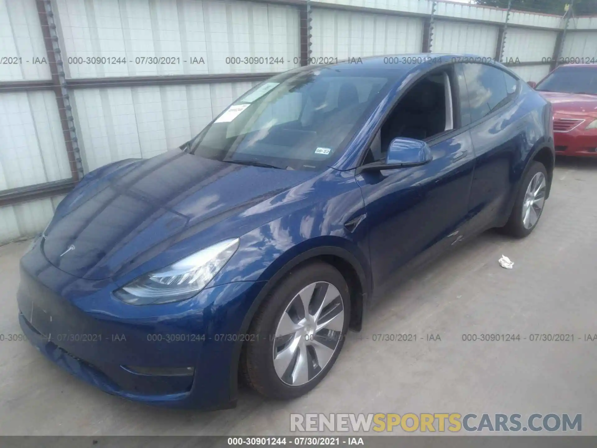 2 Фотография поврежденного автомобиля 5YJYGDEE7MF204702 TESLA MODEL Y 2021