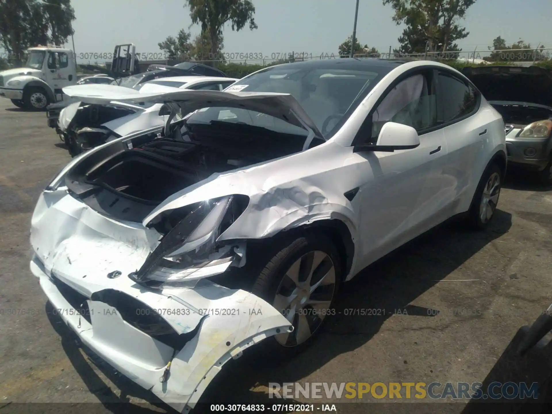 2 Photograph of a damaged car 5YJYGDEE7MF206028 TESLA MODEL Y 2021