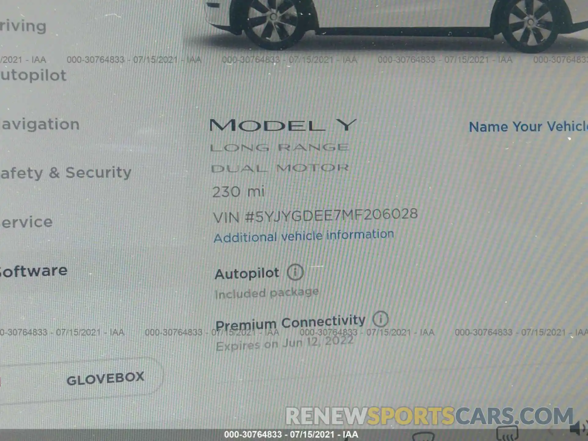 7 Photograph of a damaged car 5YJYGDEE7MF206028 TESLA MODEL Y 2021