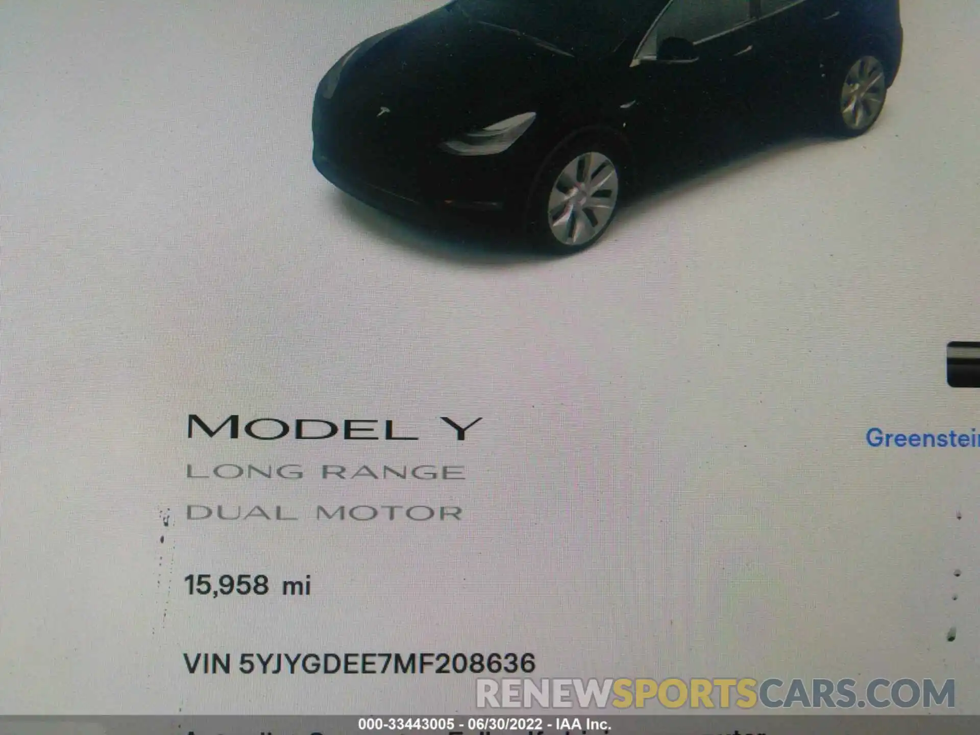 7 Фотография поврежденного автомобиля 5YJYGDEE7MF208636 TESLA MODEL Y 2021