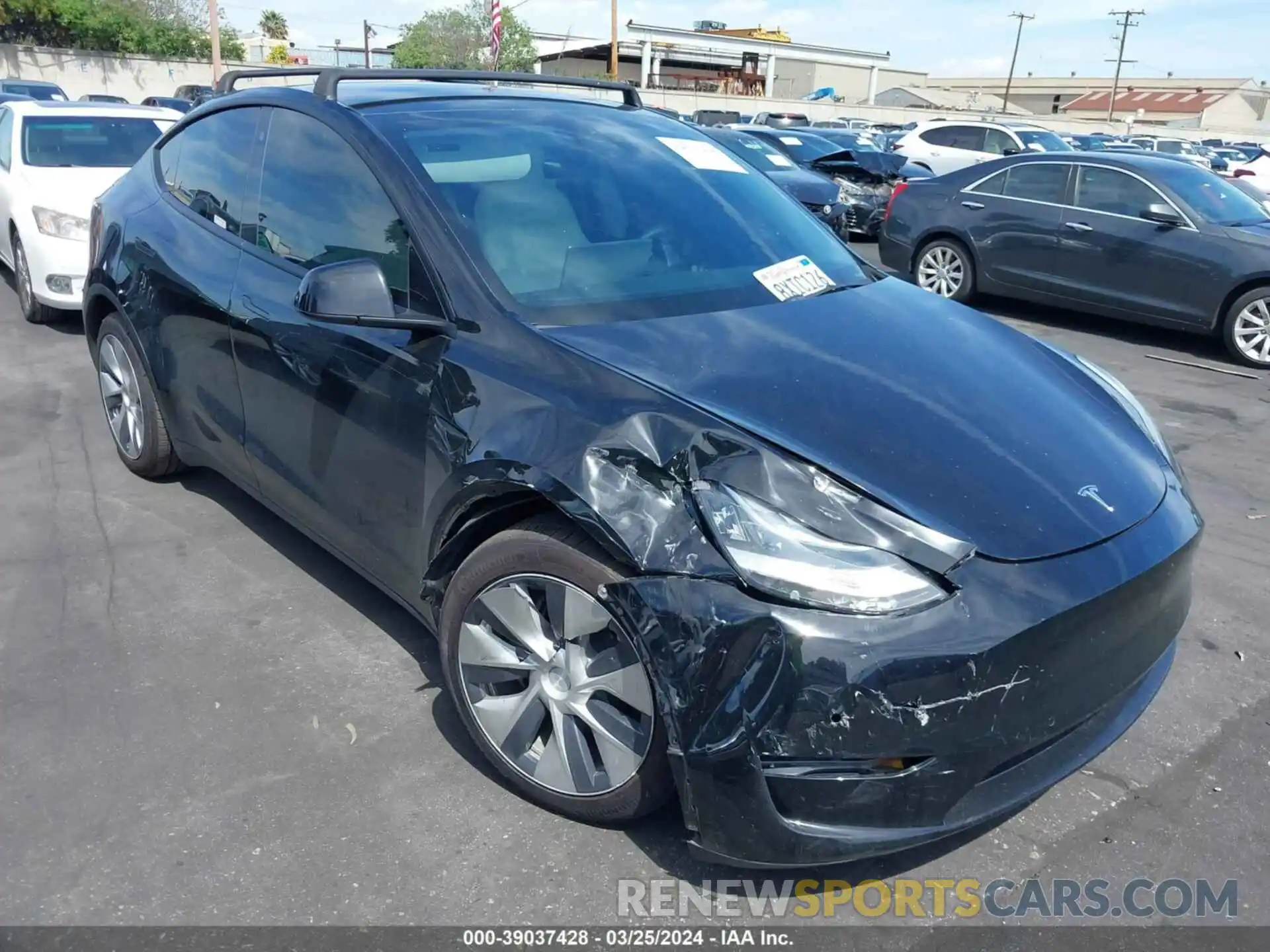 1 Photograph of a damaged car 5YJYGDEE7MF224609 TESLA MODEL Y 2021