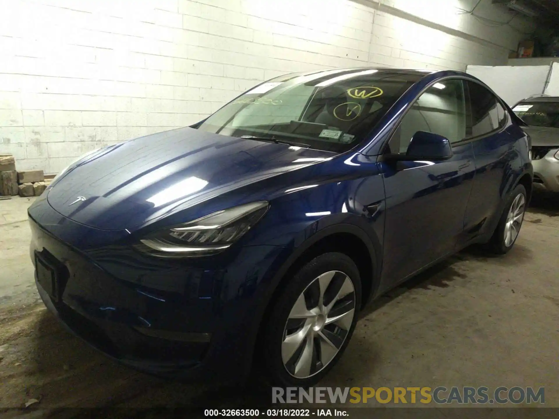 2 Photograph of a damaged car 5YJYGDEE7MF231351 TESLA MODEL Y 2021