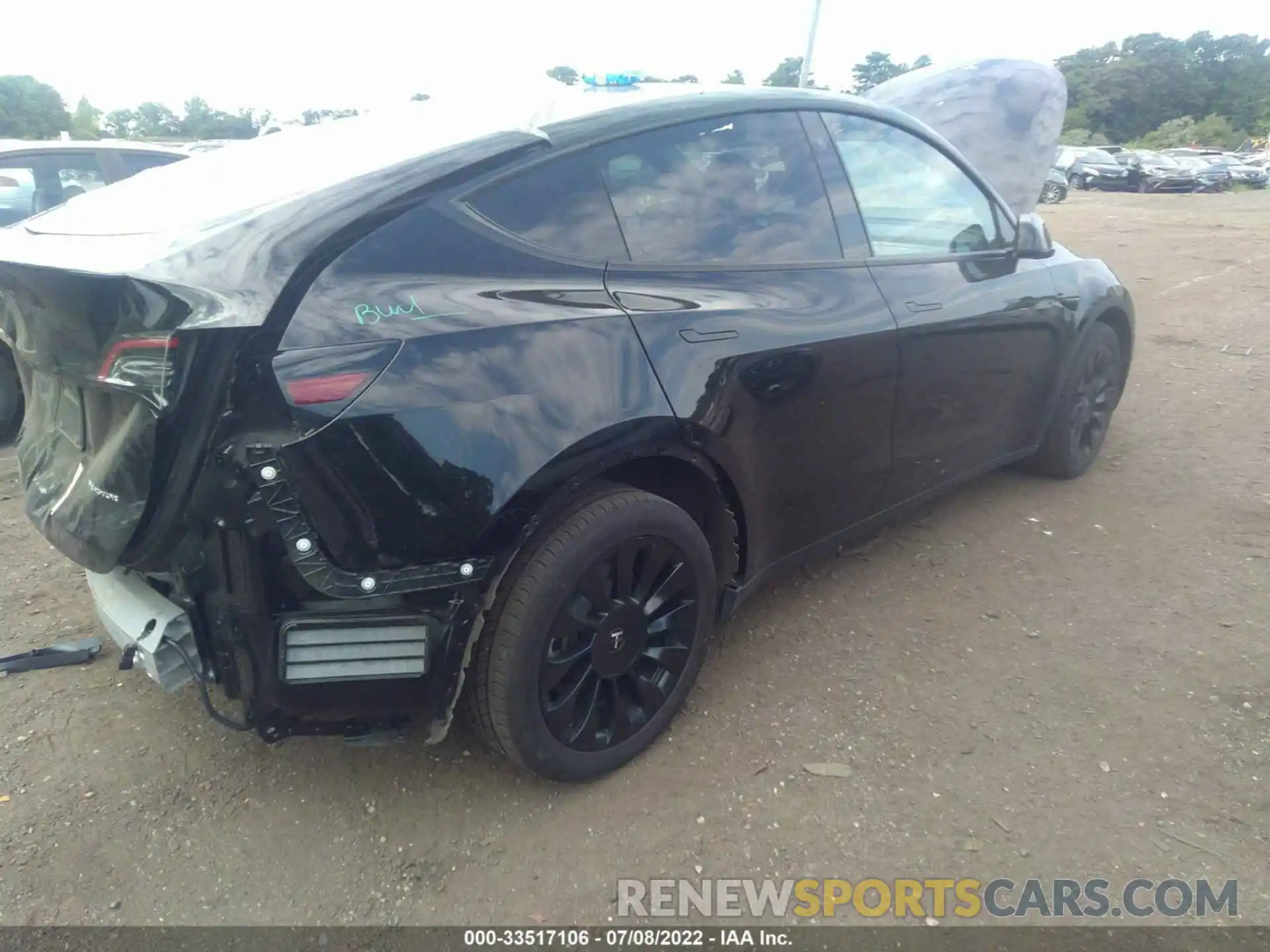 4 Фотография поврежденного автомобиля 5YJYGDEE7MF233715 TESLA MODEL Y 2021