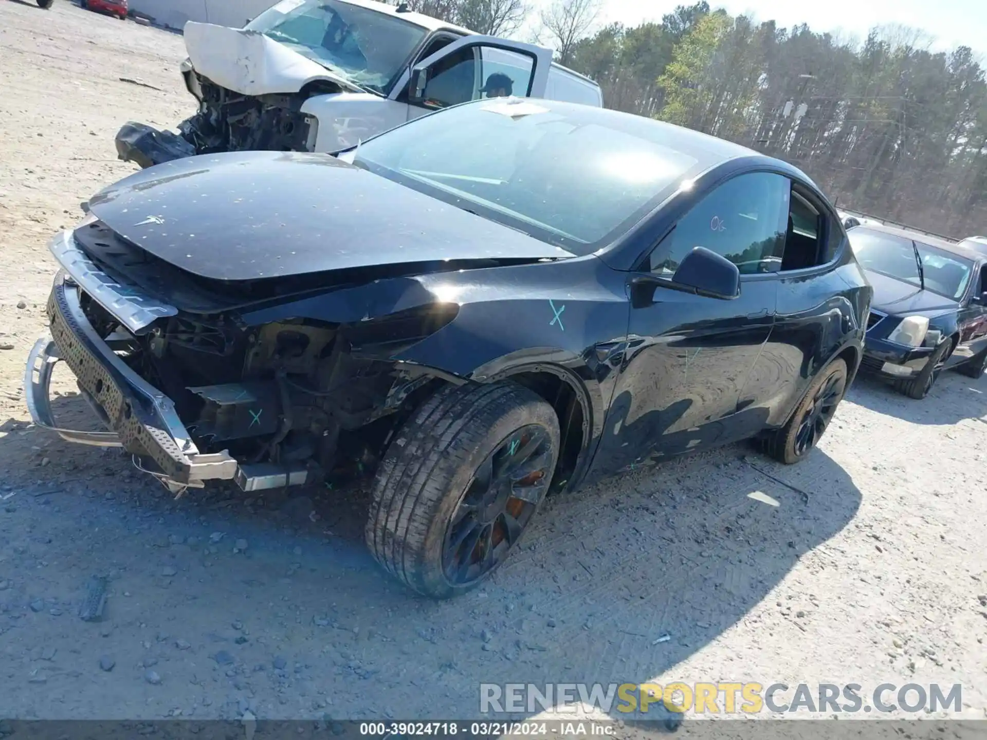 2 Photograph of a damaged car 5YJYGDEE7MF242897 TESLA MODEL Y 2021