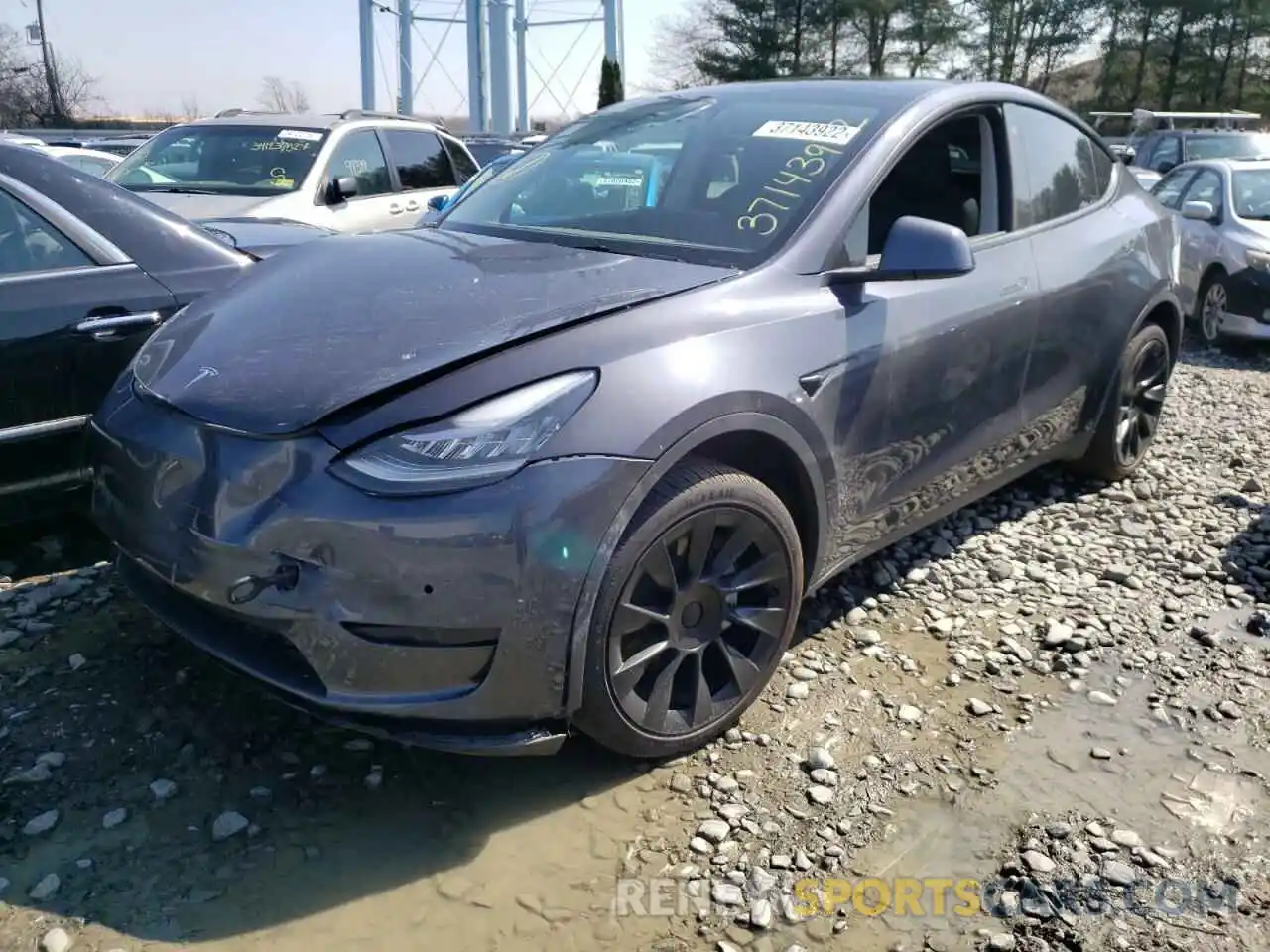 2 Фотография поврежденного автомобиля 5YJYGDEE7MF254239 TESLA MODEL Y 2021