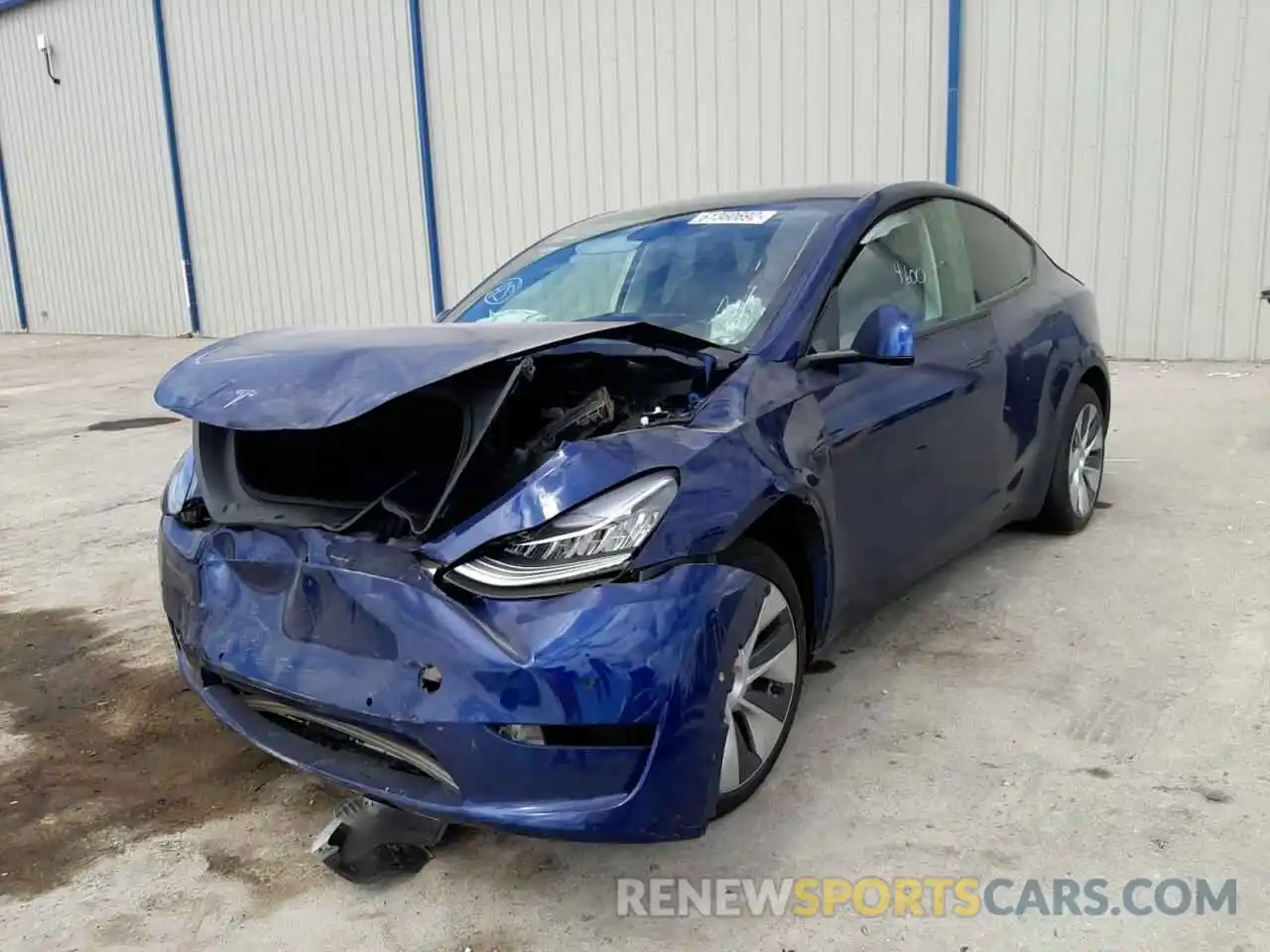 2 Photograph of a damaged car 5YJYGDEE7MF257495 TESLA MODEL Y 2021