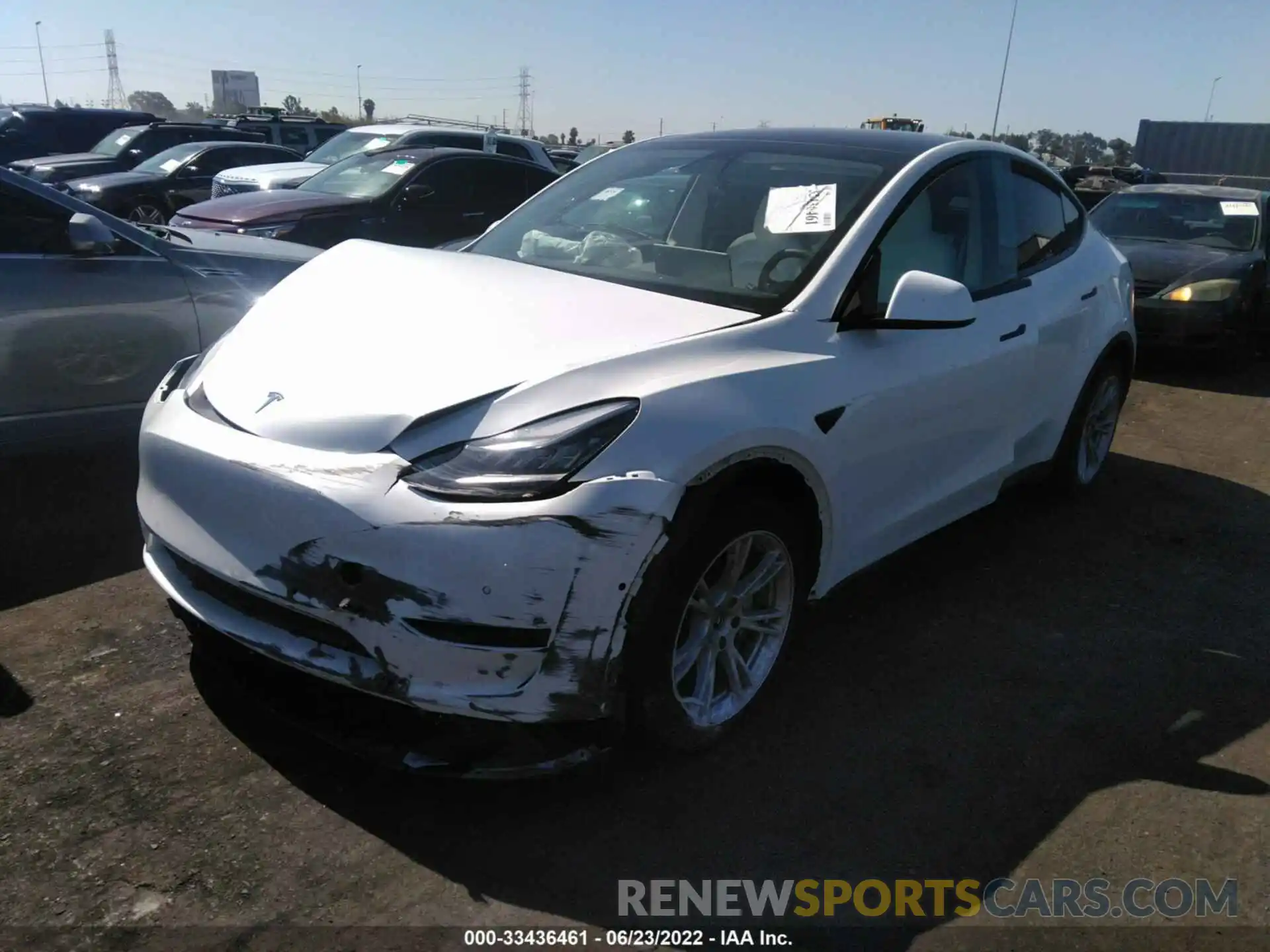 2 Photograph of a damaged car 5YJYGDEE7MF270683 TESLA MODEL Y 2021