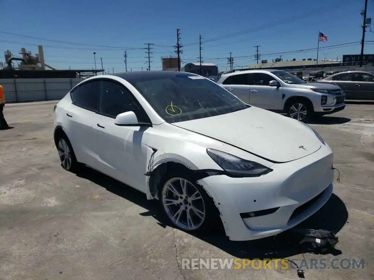 1 Фотография поврежденного автомобиля 5YJYGDEE7MF279366 TESLA MODEL Y 2021