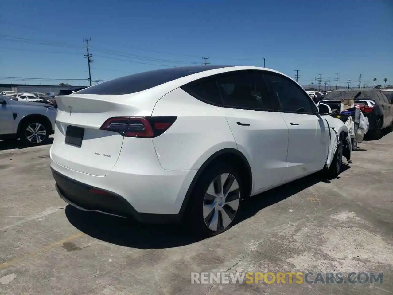 4 Фотография поврежденного автомобиля 5YJYGDEE7MF279366 TESLA MODEL Y 2021