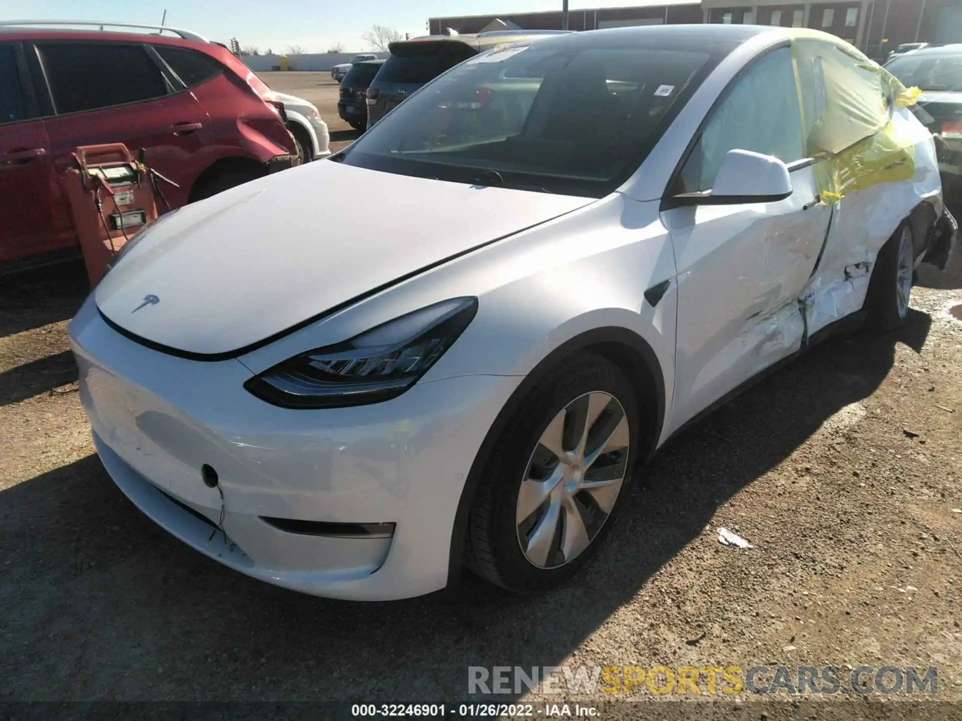 2 Photograph of a damaged car 5YJYGDEE7MF282073 TESLA MODEL Y 2021