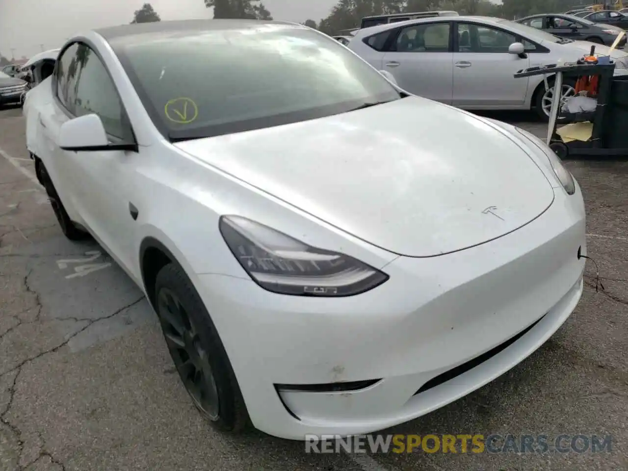 1 Фотография поврежденного автомобиля 5YJYGDEE7MF285099 TESLA MODEL Y 2021