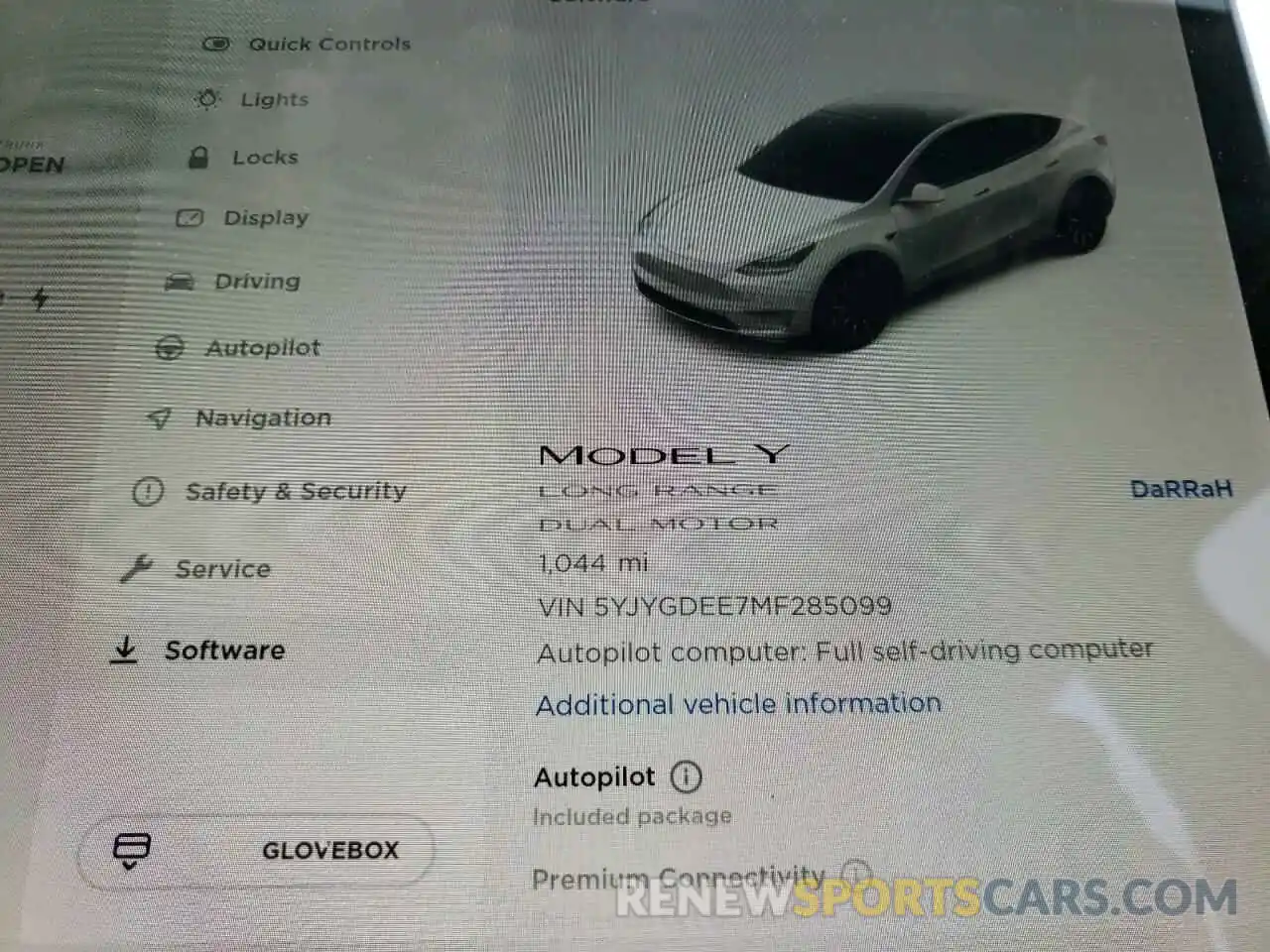 8 Фотография поврежденного автомобиля 5YJYGDEE7MF285099 TESLA MODEL Y 2021