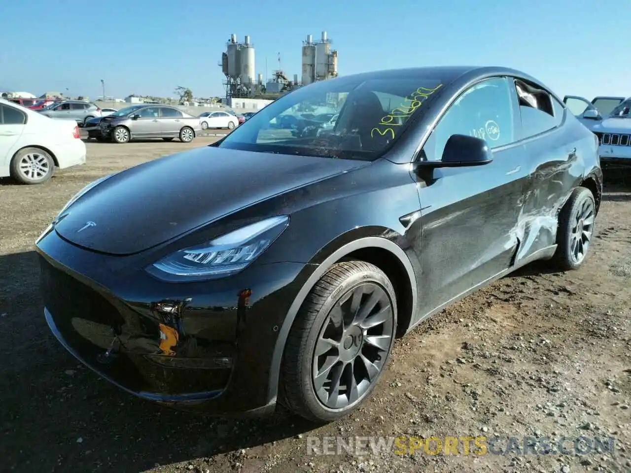 2 Photograph of a damaged car 5YJYGDEE7MF297575 TESLA MODEL Y 2021