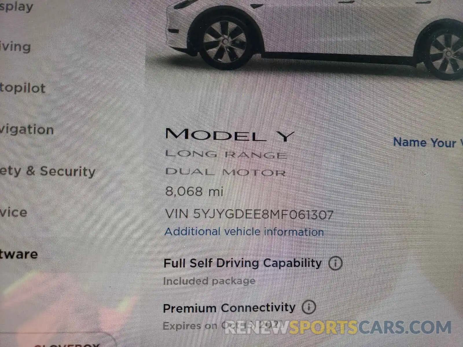 8 Фотография поврежденного автомобиля 5YJYGDEE8MF061307 TESLA MODEL Y 2021