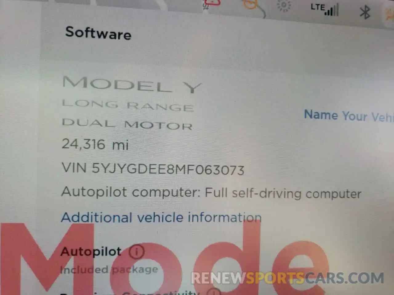 8 Photograph of a damaged car 5YJYGDEE8MF063073 TESLA MODEL Y 2021