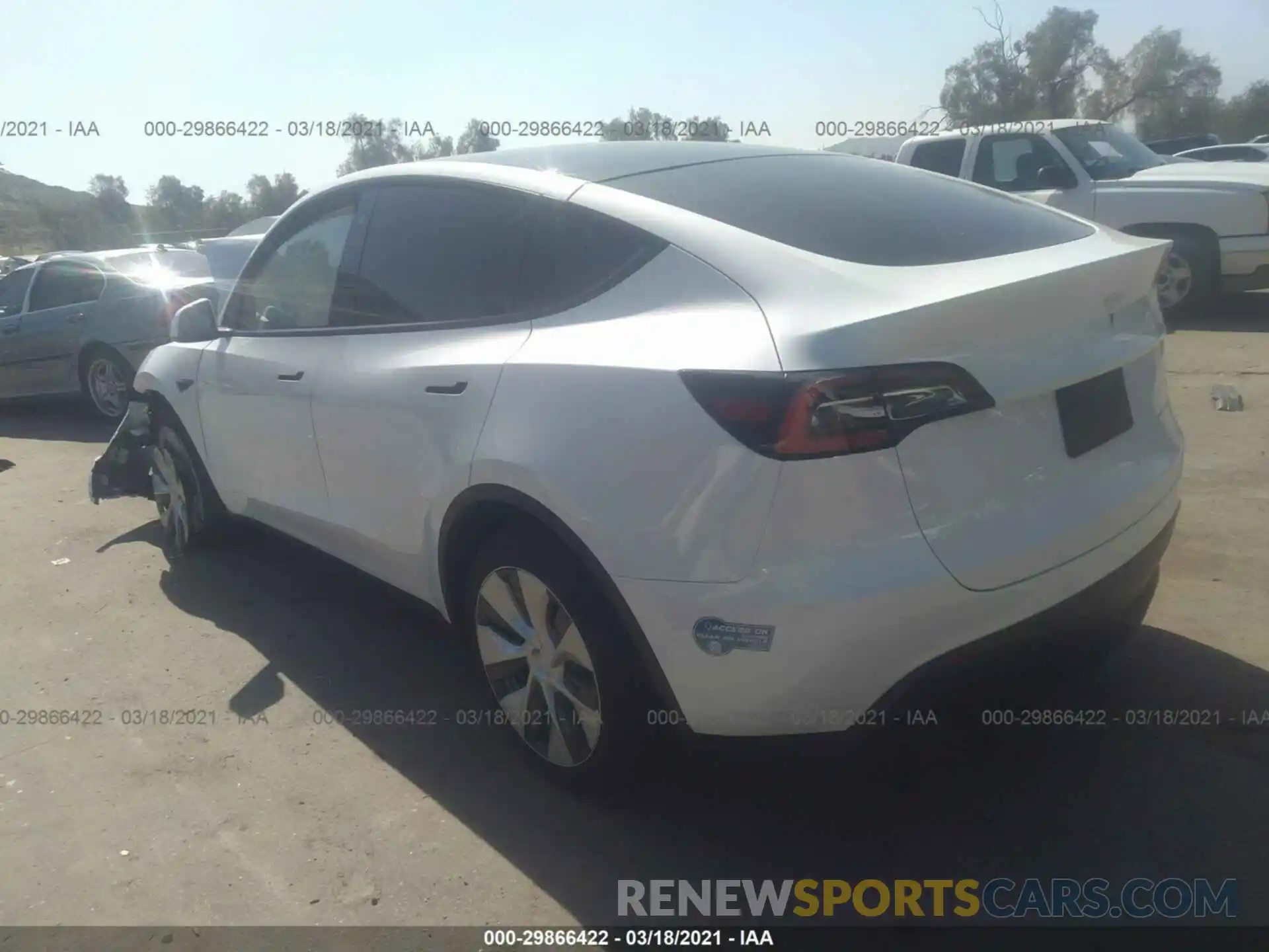 3 Photograph of a damaged car 5YJYGDEE8MF063414 TESLA MODEL Y 2021