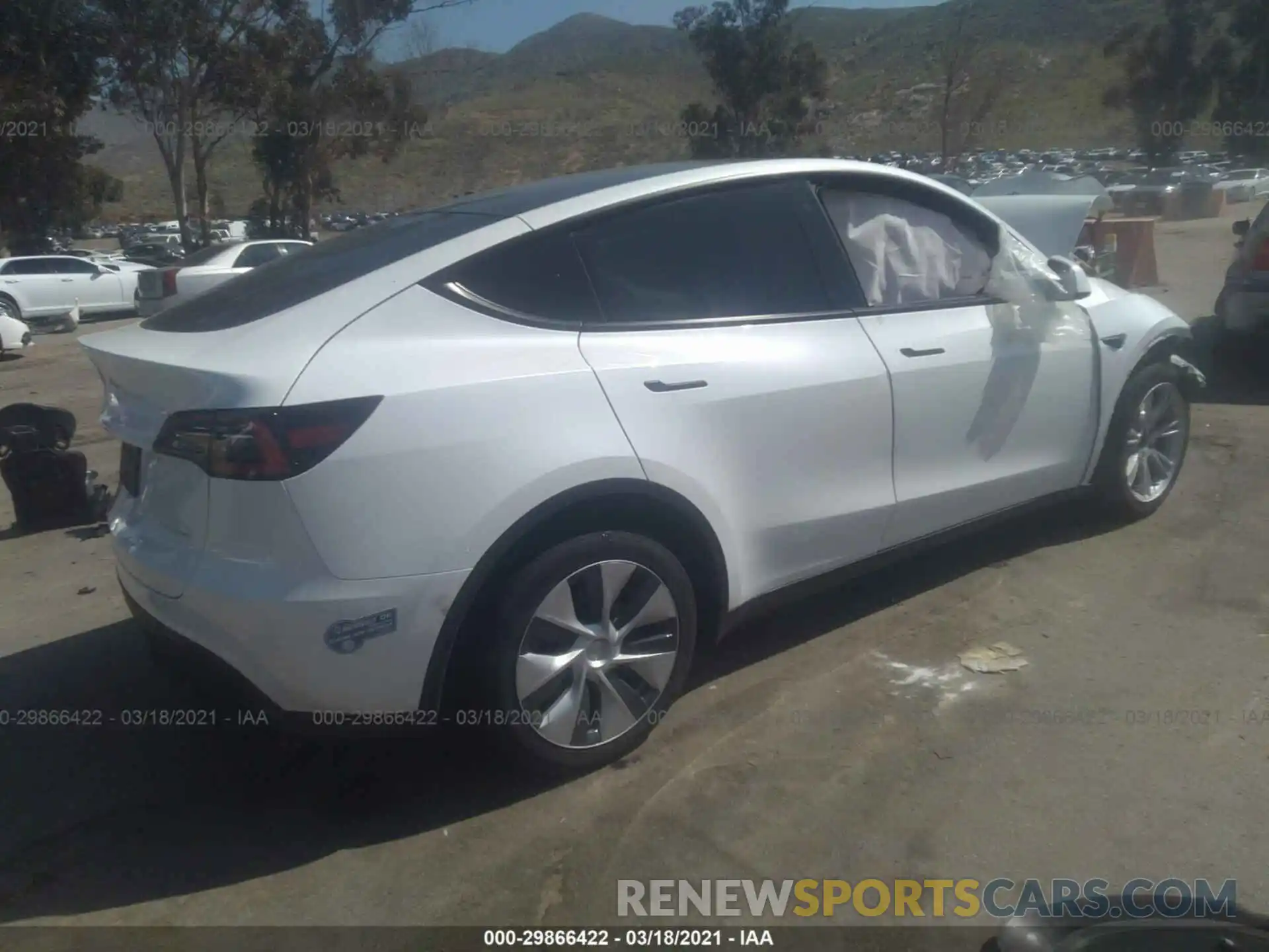 4 Photograph of a damaged car 5YJYGDEE8MF063414 TESLA MODEL Y 2021